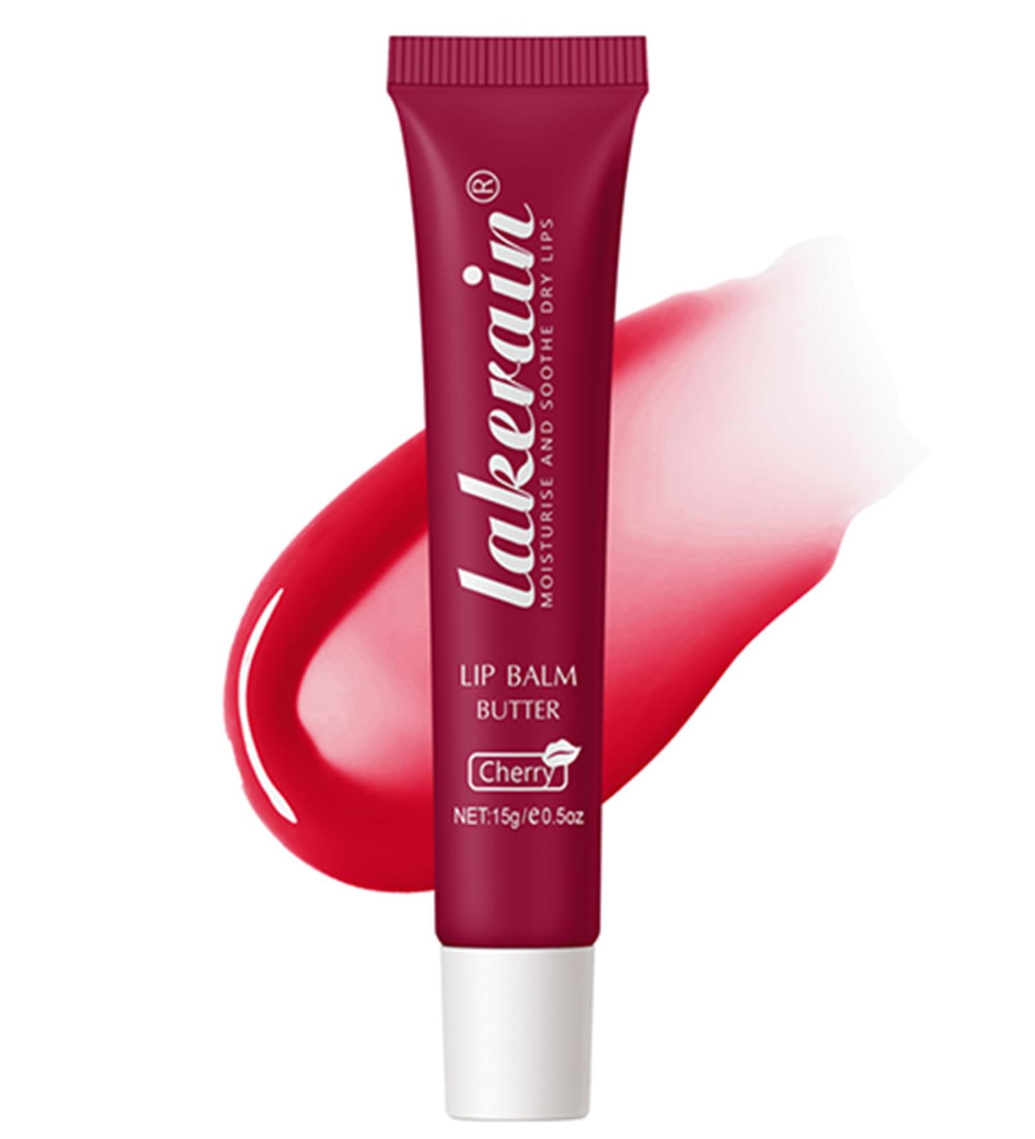 Lip Butter Balm Cherry Hydrating Tinted Butter Lip Gloss Sheer Lip Mask Lip Care Moisturizer Soothing Lip Makeup Non-Sticky Jelly Glow Reviver Fat Lip Oil Christmas Gift for Women-05 05# - Buy Online on GoSupps.com