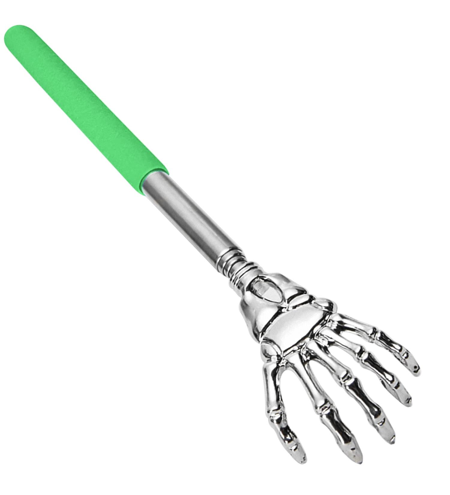Retoo Telescopic Back Scratch Rod - High-Quality Stainless Steel 58.5 cm Portable Handle Green - Ideal for Itching Relief - Buy Online on GoSupps.com