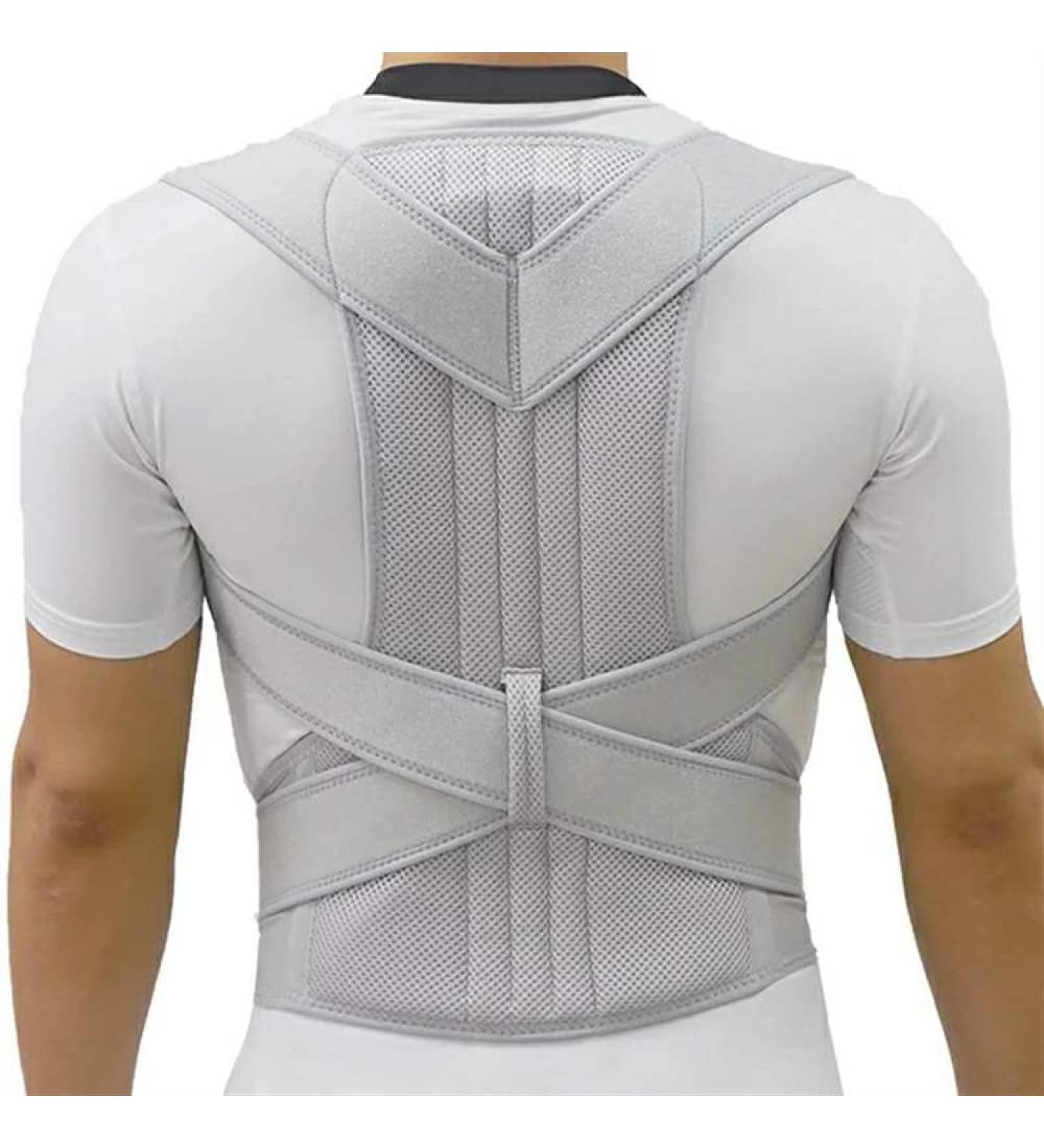 Back Support Posture Corrector For Men & Women Full Back Support Belt Brace Trainer Providing Pain Relief Neck Back Shoulder Posture Spine Corrector - Buy Online on GoSupps.com