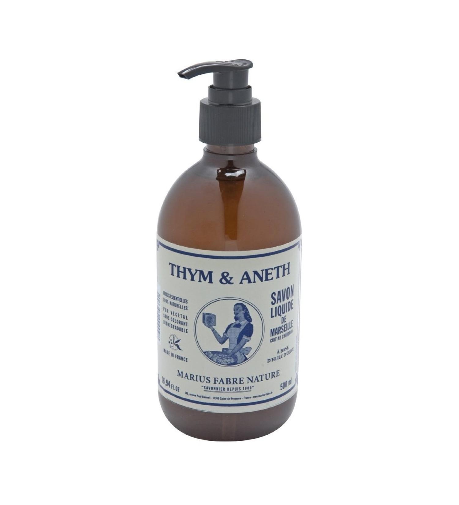 Savon De Marseille Liquid Soap Thyme and Dill 16.94 Fl Oz by Marius Fabre
