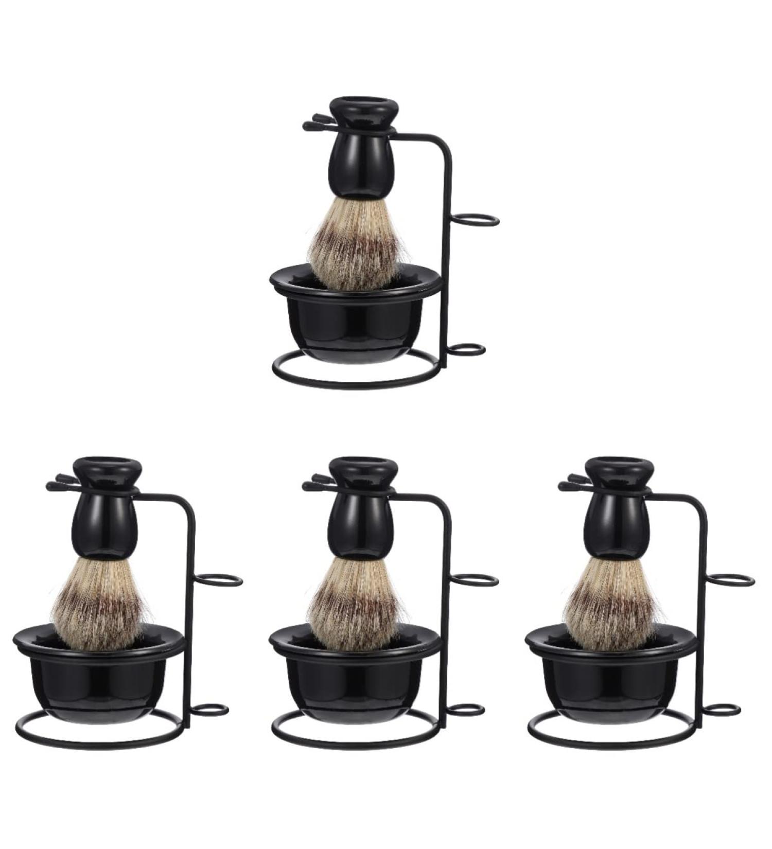 Beaupretty 4 Sets Hair Men Rack - Durable Tool Holder Kit for Christmas & Father's Day Gifts | Comfortable Beard & Soap Caddy | 11.5x8.5cm | Black - Buy Online on GoSupps.com