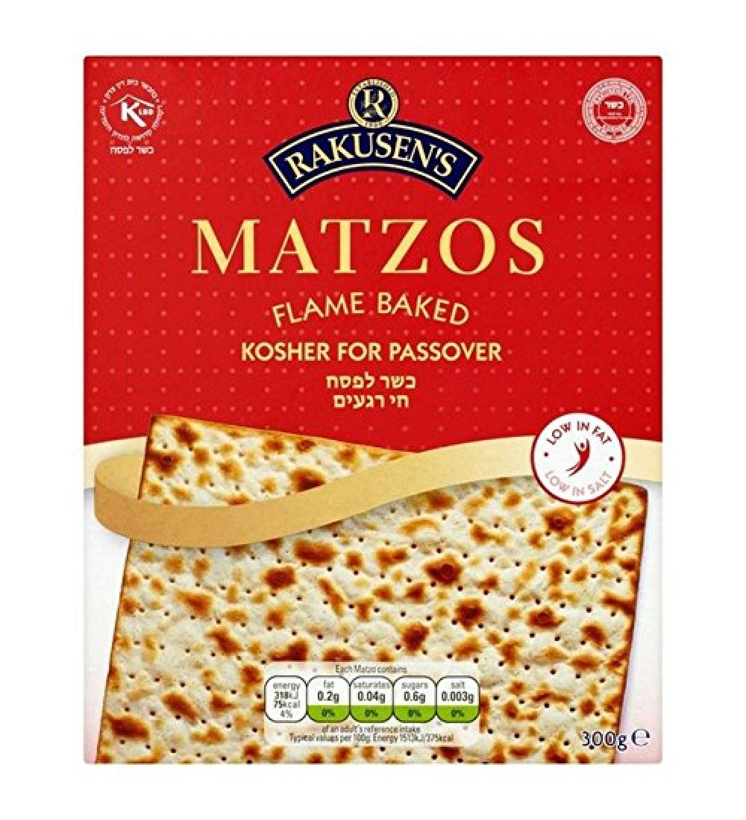 4 x Rakusen Der Superfeinen Passover Matzos 300G