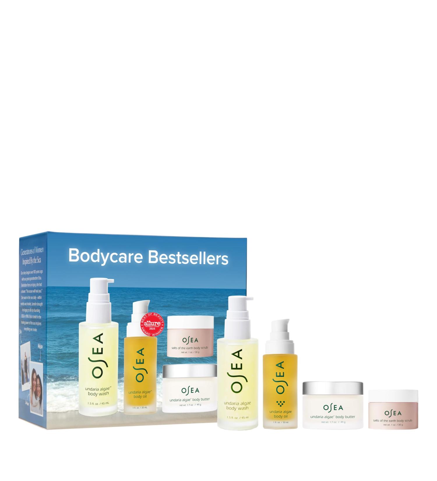 OSEA Bodycare Bestsellers Skincare Set - 4-piece Body Travel Set - 1oz - Body Oil, Body Butter, Body Scrub, & Body Wash - Buy Online on GoSupps.com
