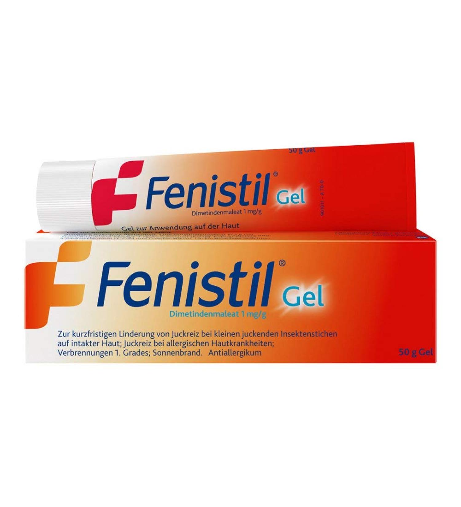 Fenistil gel savings set 2x50g Dimetindenmaleat 1mg/g.For the short -term relief of itching in small itchy insect bites itching for skin diseases 1st degree burns sunburn