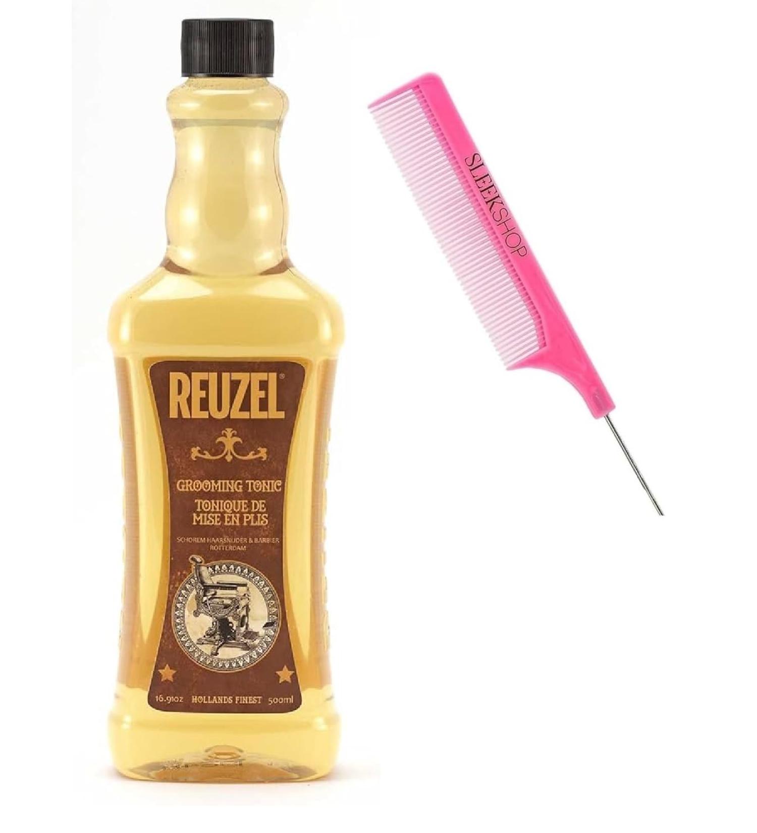 yper Comb + R z GROOMING TONIC (16.9 oz / 500 mL XXL size) Men Hair Styling Product for Man (w/SIeekshop Pink Comb) (Grooming Tonic (16.9 oz XL))