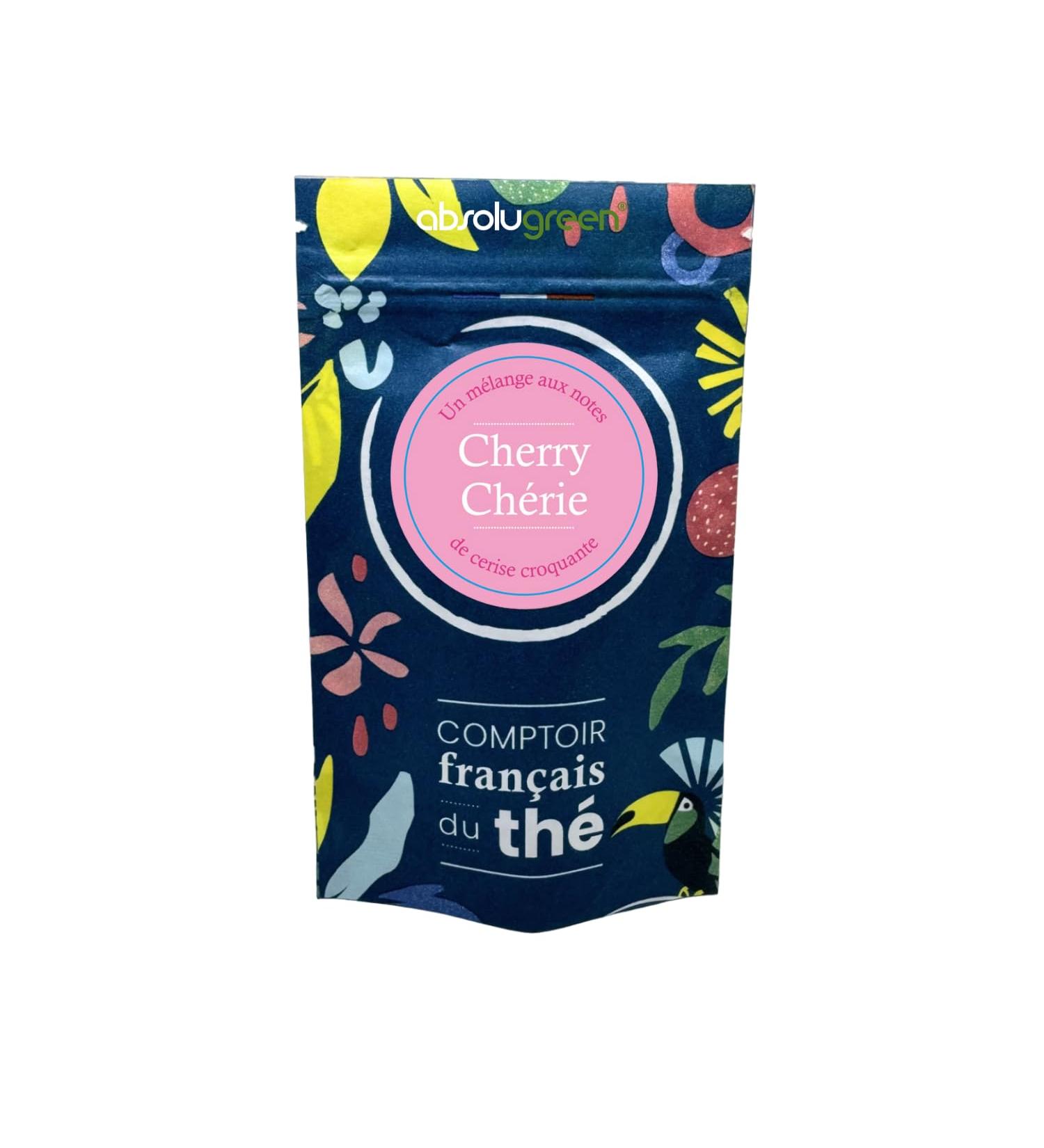 Th Mixte Cherry Ch rie Comptoir Fran ais du Th M lange Vert & Semi-Oxyd Saveur Cerise en Vrac 80g Infusion L g re et Fruit e Ar mes de Cerises Croquantes Id ale pour une Pause Gourmande - Buy Online on GoSupps.com
