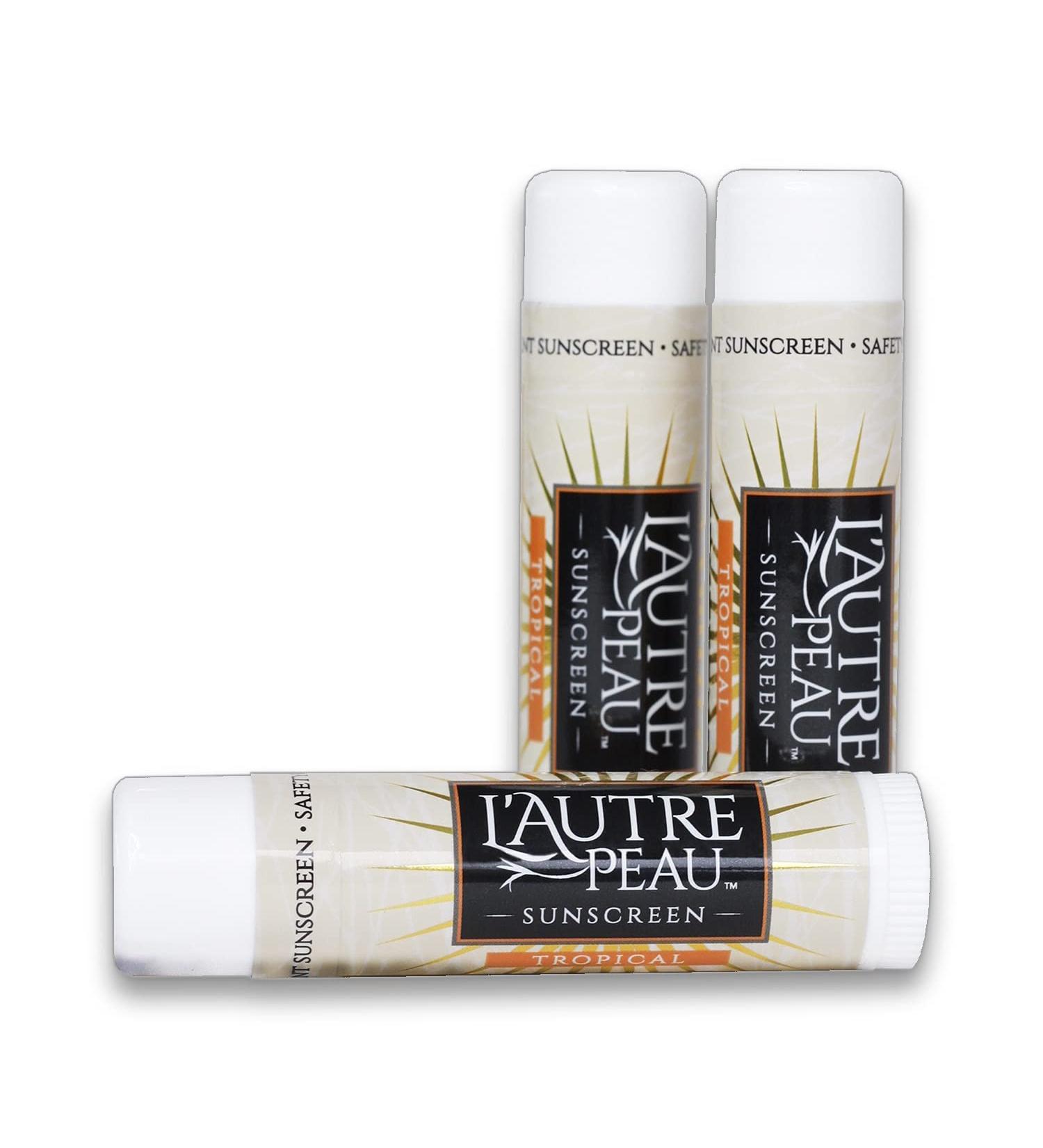 L'AUTRE PEAU SPF 30 Sunscreen Stick Multi-Pack - Travel Size Sunscreen for Men, Women, and Kids - Non-Greasy, Water Resistant, Tropical Scent - TSA Approved (3 Pack) - Buy Online on GoSupps.com