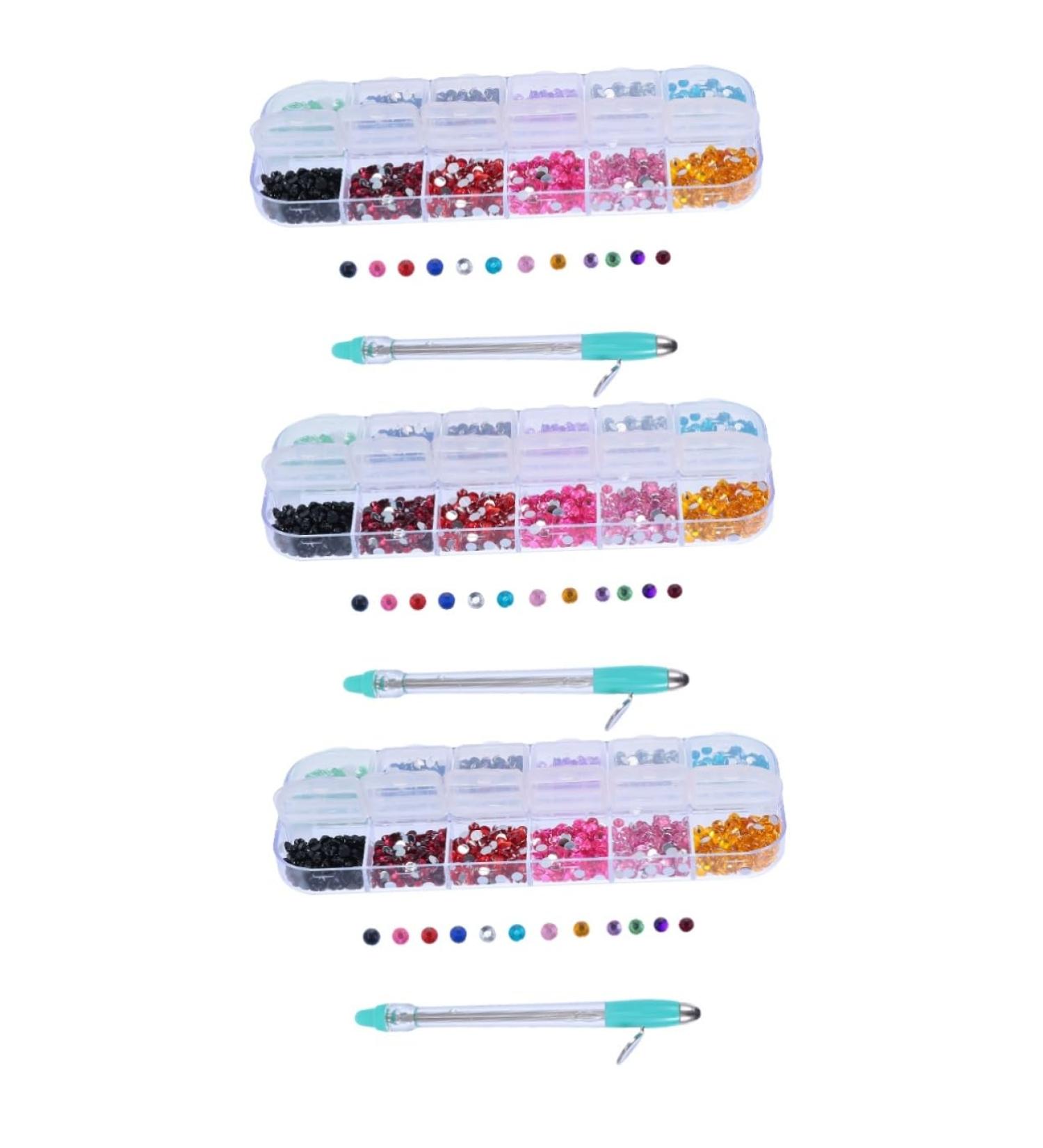Healeved 3 Sets Manual Drilling Pen Rhinestone Material Tools Rhinestones for Nails Cross Lighting Drill Pen Diy Rhinestone Painting Pen Kit Hand Pen Stainless Steel Diamond Manicure - Buy Online on GoSupps.com