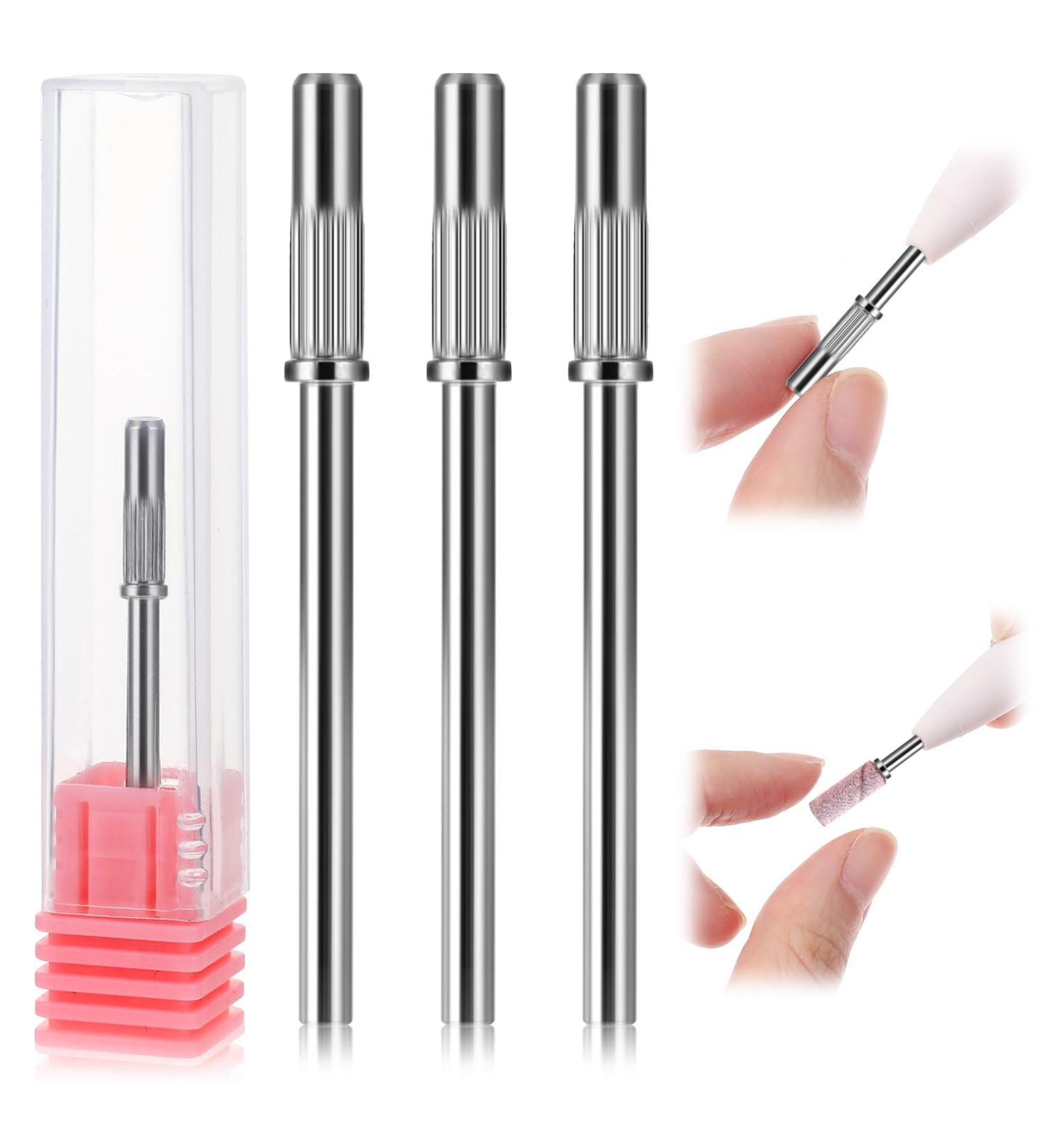 Nogeqi Set of 4 Nail Cutter Attachments Sanding Sleeves Nail Cutter Nail Drill Set Tungsten Carbide Carbide Nail Cutter Bits Remove Cuticles Long Barrel Shape Cuticle Remover for Manicure Pedicure - Buy Online on GoSupps.com