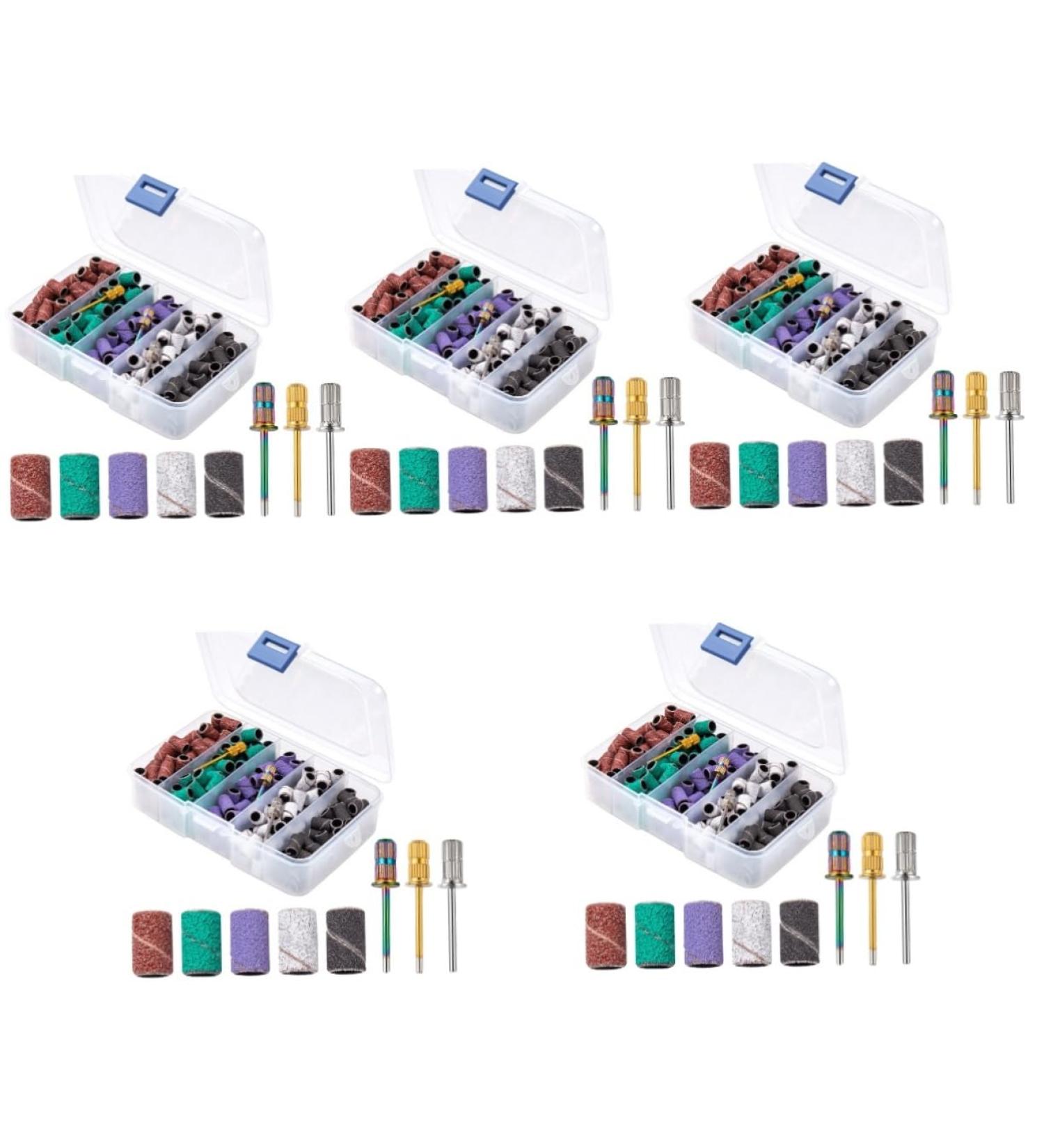 FRCOLOR 5 Sets Nail Polish Set Manicure Polisher Buffer Nail Sand Rings Nail Polishing Band Nails Kit Nail Kits White Outfit White Sanding Bands for Nail Drill Nail Tape Frosted Alloy - Buy Online on GoSupps.com