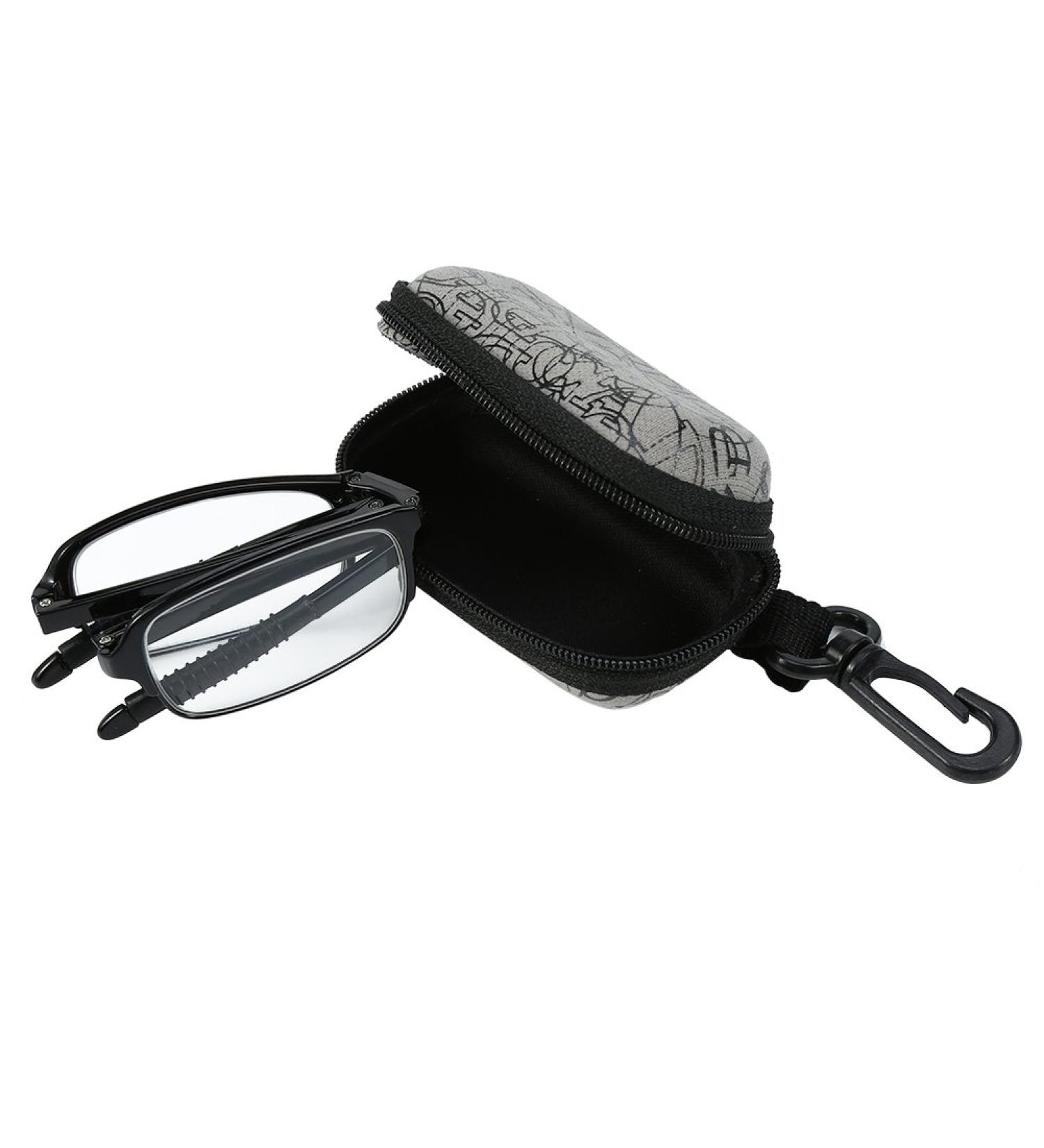 Buy Foldable Reading Glasses for Men & Women - Anti-Tired Presbyopic Glasses (1.0 to 4.0) with Stylish Etui - 2.5 Black - Buy Online on GoSupps.com