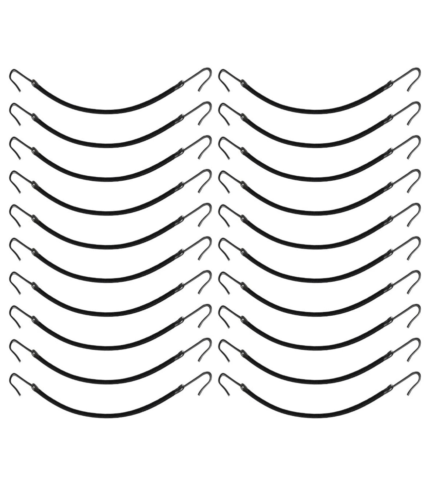 Lurrose Women Ponytail Hooks 20pcs Elastic Hair Bands Hair Ties Ropes | Black Rubber Bands Hair Holder for Girls and Women - Buy Online on GoSupps.com