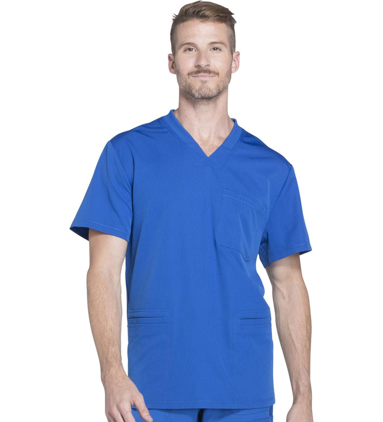 Dickies Dynamix Men Scrubs Top - V-Neck DK640 - Small Royal - Buy Online on GoSupps.com