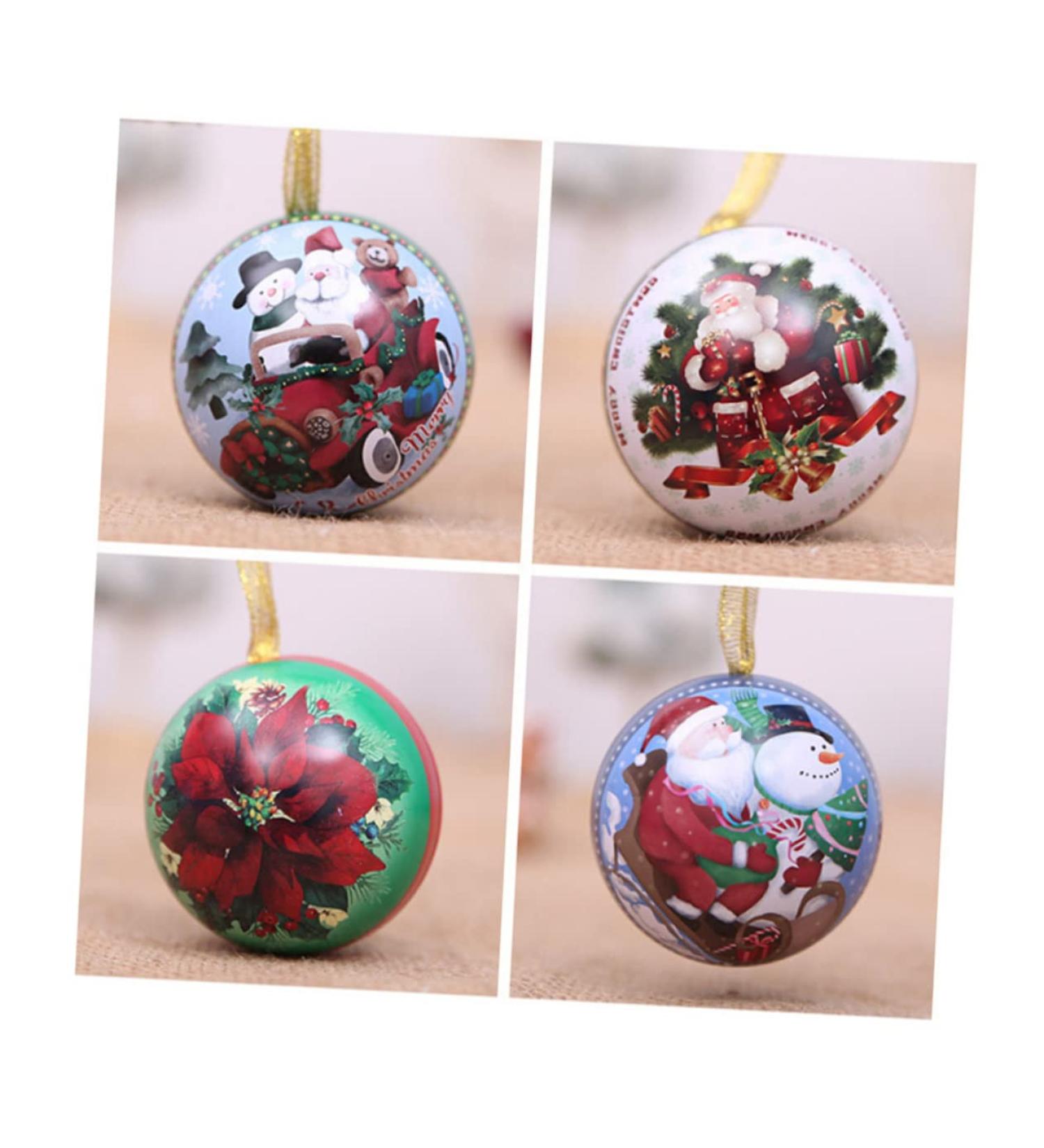 OUNONA Christmas Candy Tin 1 Pc Christmas Tree Hanging Decorations Afro Soap Mold Candy Boxes Container Food As Shown 1 pcs - Buy Online on GoSupps.com