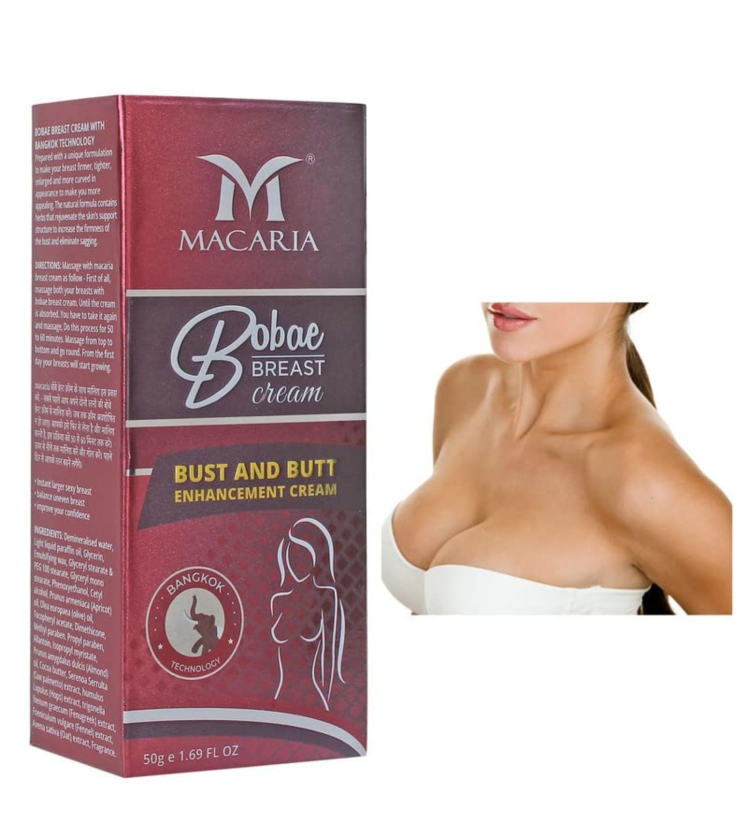 MACARIA Breast Enlargement Bust Enhancement Cream Gel Breast Firming And Lifting Cream Organic - Buy Online on GoSupps.com