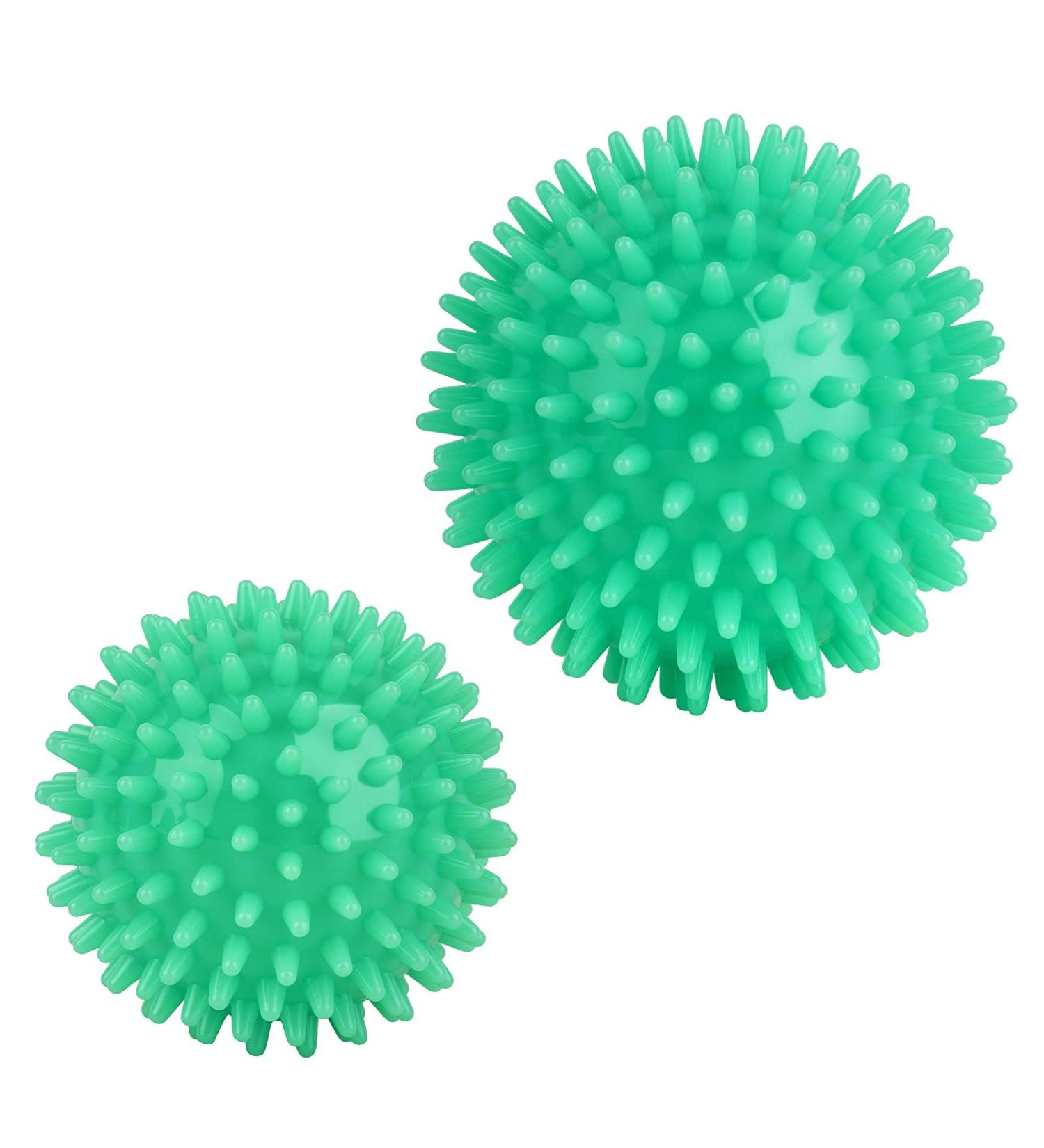Spiky Massage Ball for Feet - Plantar Fasciitis Relief - Trigger Point Therapy - Muscle Recovery - Pain Relief - Green (2 Pack) - Buy Online on GoSupps.com