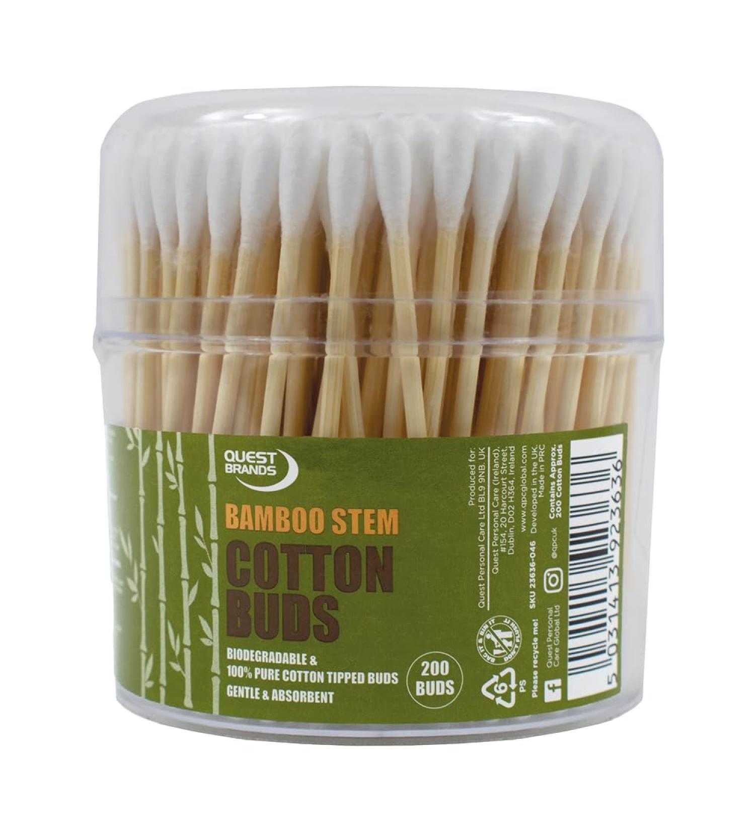 Quest 200 Cotton Buds (Bamboo Stem)