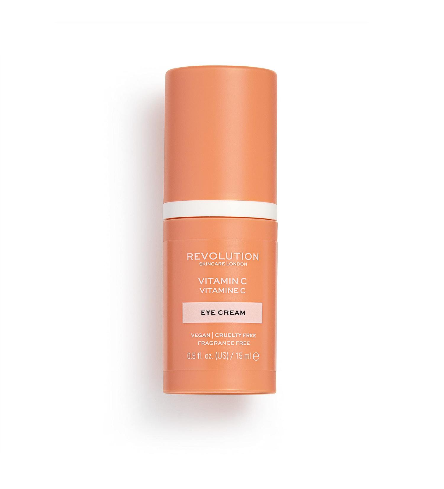 Revolution Skincare Vitamin C Brightening Eye Cream - Reduce Dark Circles - Vegan & Cruelty Free - 0.5fl.oz/15ml - Buy Online on GoSupps.com