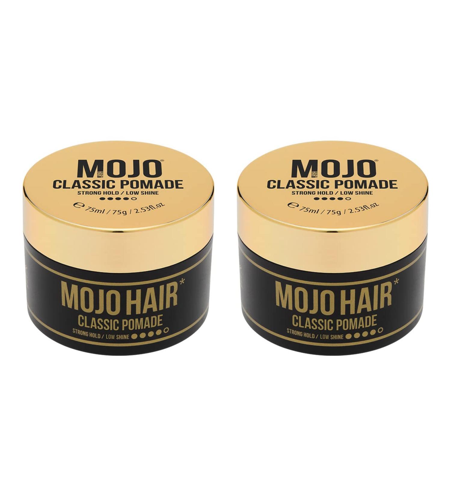 MOJO Hair Classic Mens Hair Pomade 2PK Like Hair Wax For all Men s Hair Styles Restyle Over & Over Men s Hair Styling Products For Everyday Use Water Based Pomade For Men 2x 75ml/64g 75 ml (Pack of 2) - Buy Online on GoSupps.com