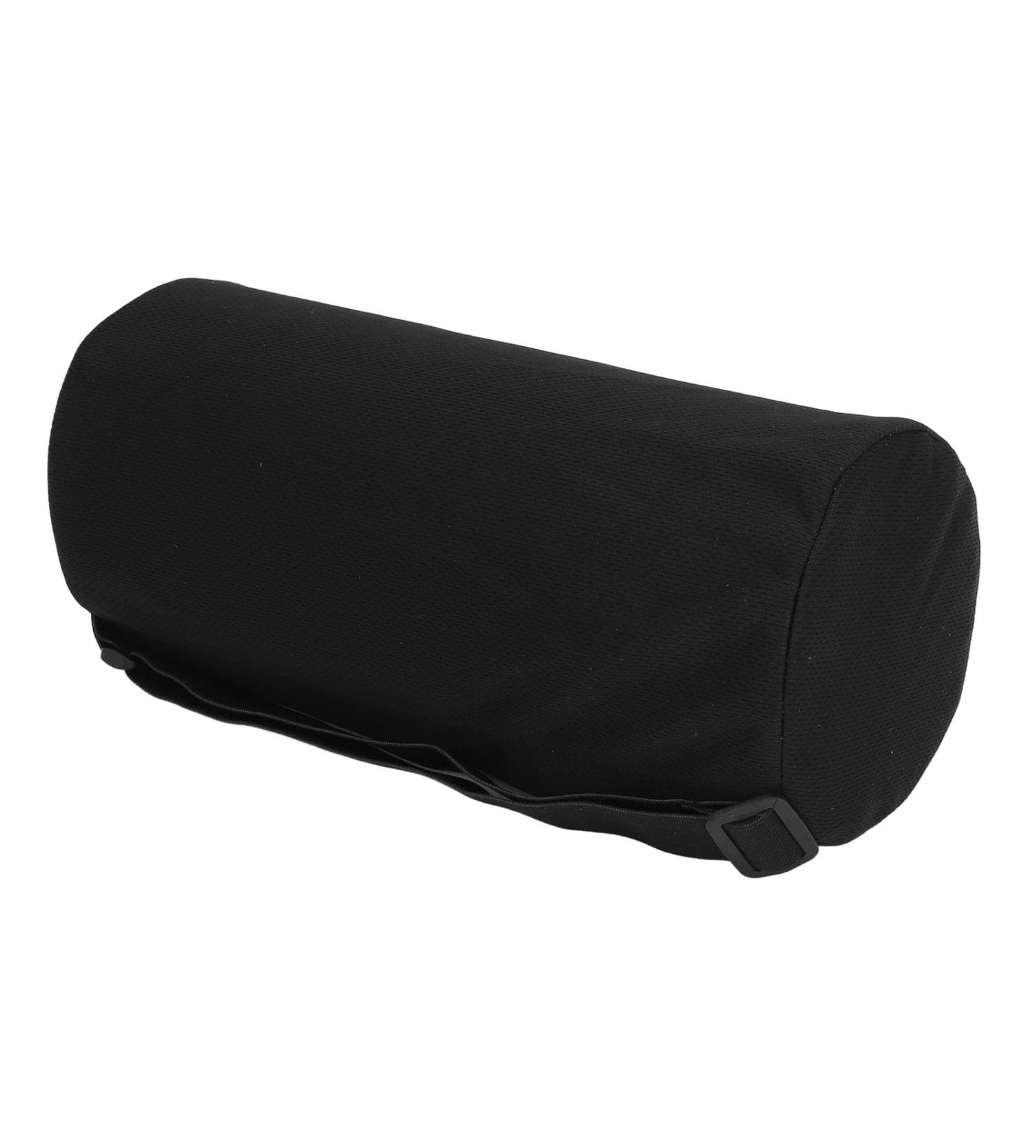 Waist Support Cylinder Pillow - Adjustable Back Roll Lumbar Support for Office Chairs - Comfortable Black Pillows for Home & Travel - Buy Online on GoSupps.com