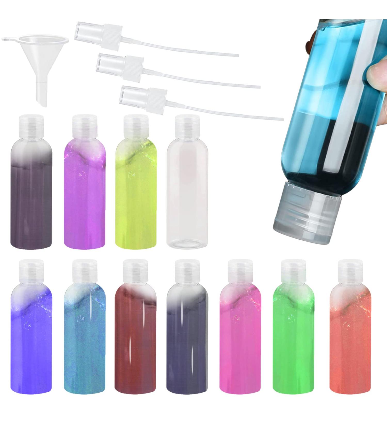 Zoe Tekway 10-Pack Transparent 100ml Travel Bottles Set - Empty Hand Luggage Containers with Flip Cap Nozzles & Funnel for Easy Filling - Buy Online on GoSupps.com