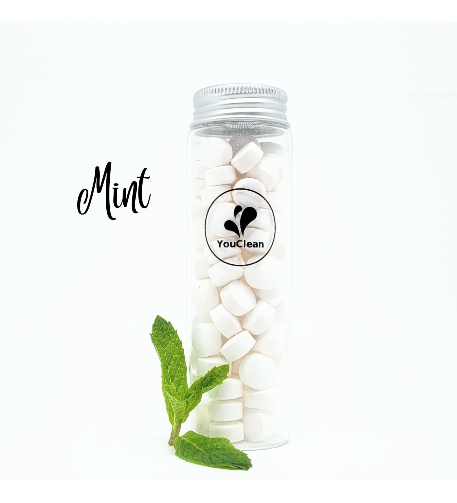 90 Toothpaste Tablets - Eco-Friendly Glass Tube | Travel & Daily Use | Nano Hydroxyapatite Fluoride-Free Vegan Mint - Buy Online on GoSupps.com