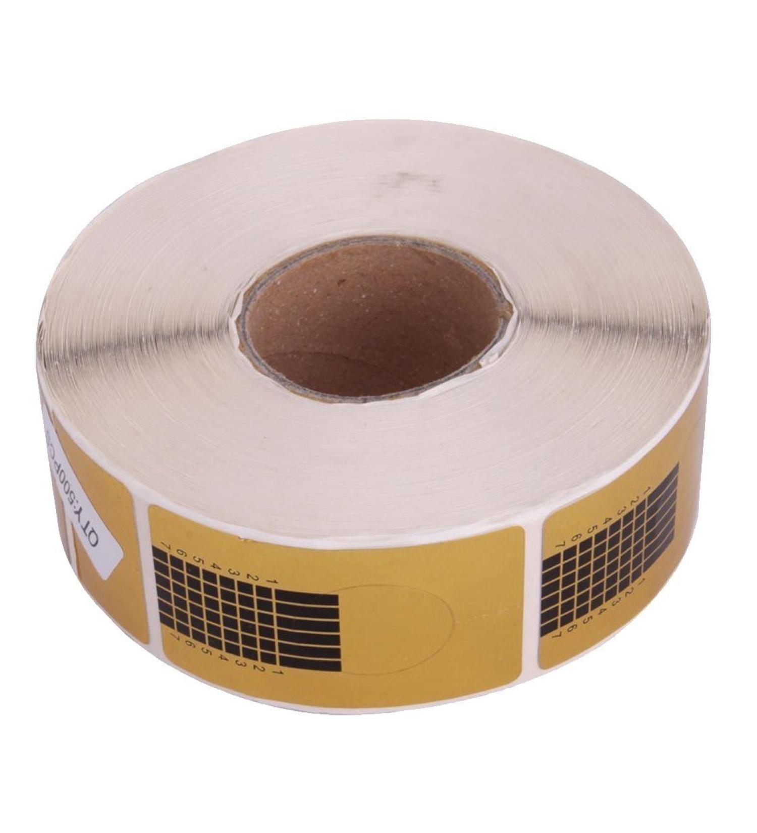 Roll of 500 Golden Nail Extension Cards - UV Gel Nail Forms Set for Perfect Nail Art - Buy Online on GoSupps.com