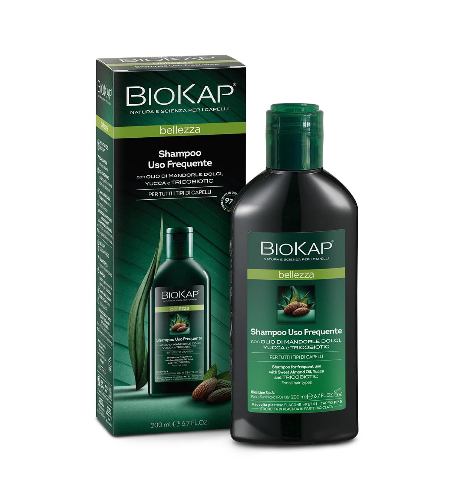  BIOKAP BIOKAP Frequent Use Shampoo with Tricobiotic with sweet almond oil for all hair types 200 ml - Buy Online on GoSupps.com