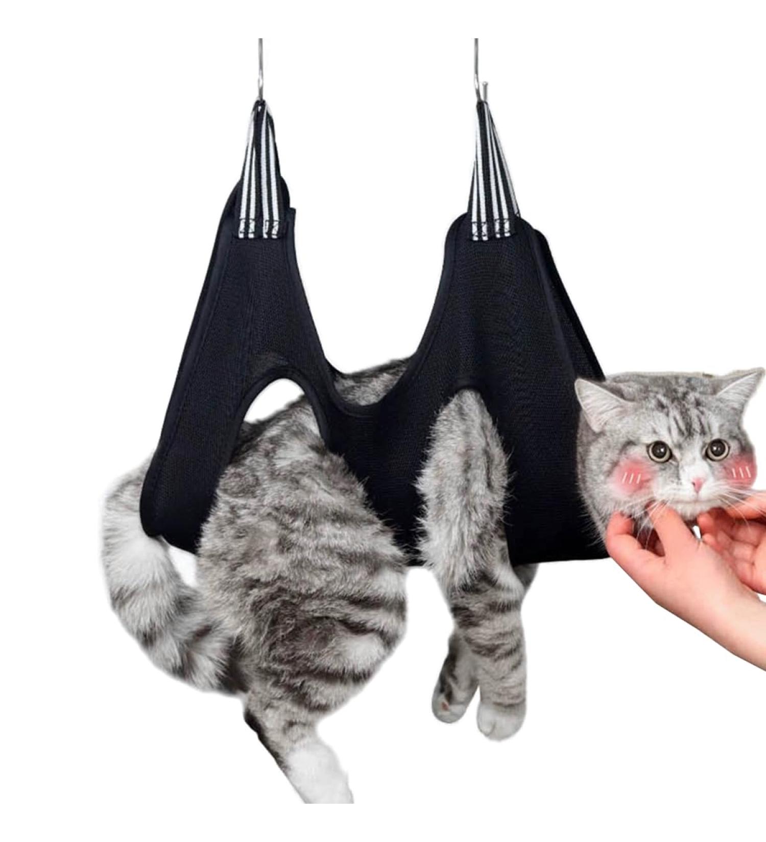Qrity Cat & Dog Care Hammock Set - Black - Nail Cutting & Fur Care Essentials - Buy Online on GoSupps.com