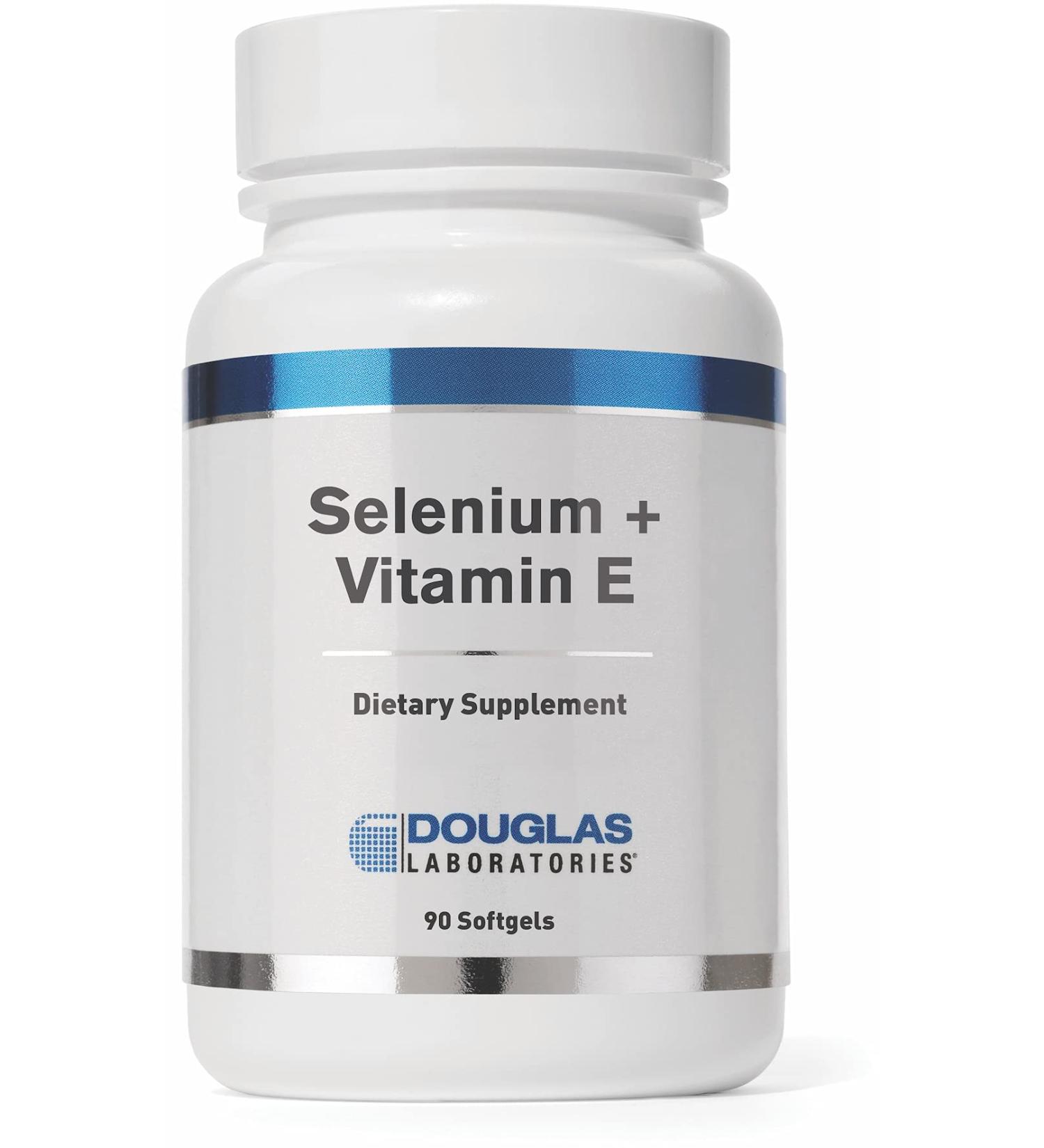 Douglas Laboratories Selenium + Vitamin E | 400 I.U. Vitamin E & 50 mcg Selenium | 90 Softgels - Buy Online on GoSupps.com