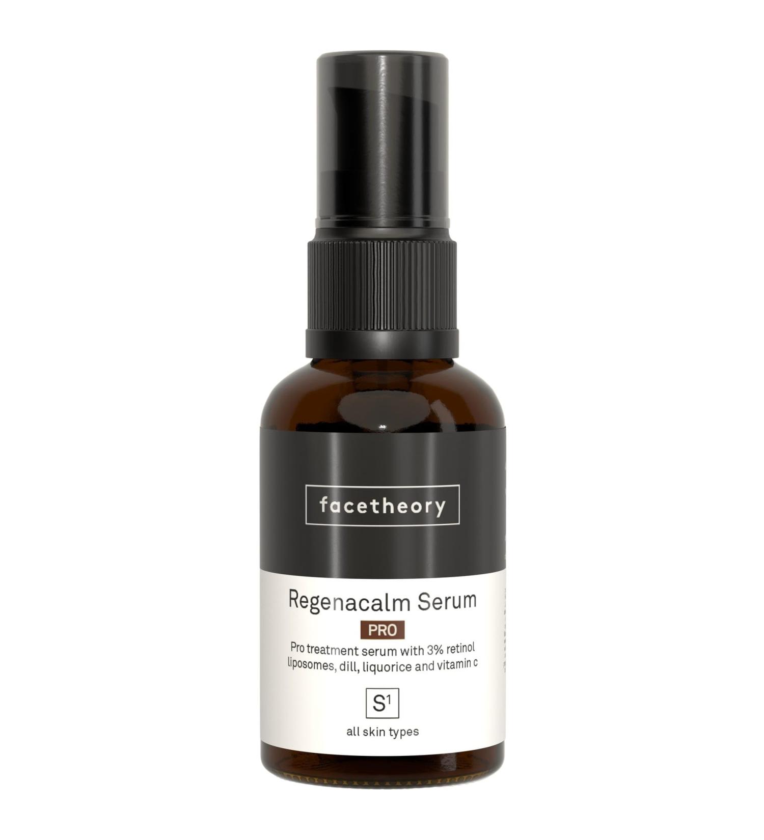 facetheory Regenacalm S1 Pro Vitamin C Serum - Anti-Aging & Acne Scar Treatment 3% Pro Retinol Vegan & Cruelty-Free Unscented 30ml - Fast International Shipping - Buy Online on GoSupps.com