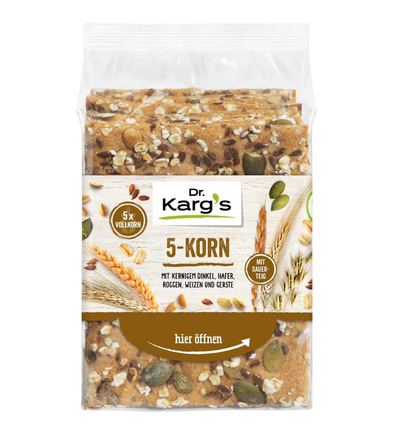 Buy Dr. Karg s 5-Grain Crispbread - Vegan Crispy Rich in Fiber - 10x200g | International Shipping - Buy Online on GoSupps.com