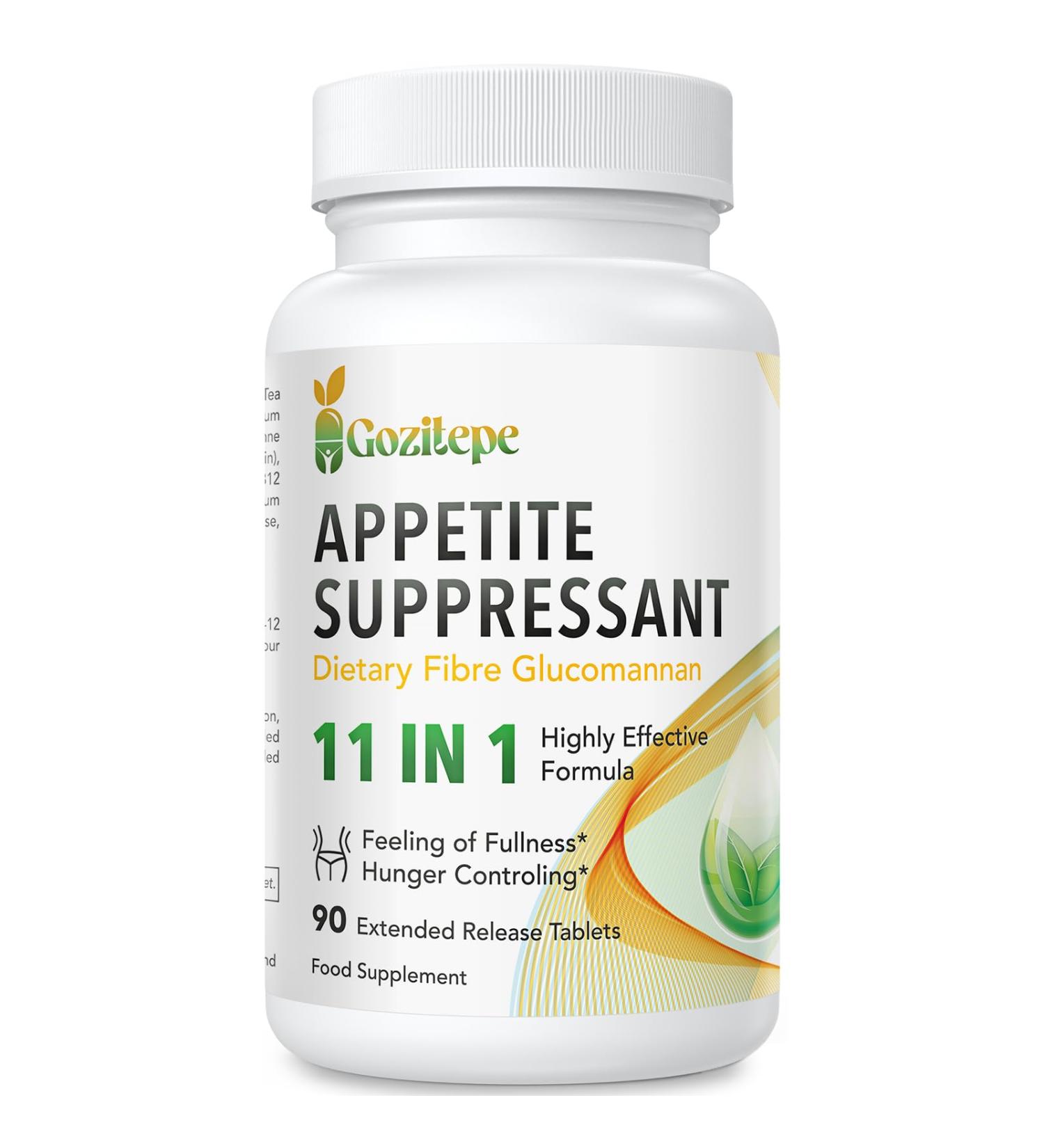 Highly Effective Glucomannan 1500mg Fat Burner & Appetite Suppressant with Green Tea Extract - 1 Month Supply for Weight Management & Hunger Control - Buy Online on GoSupps.com