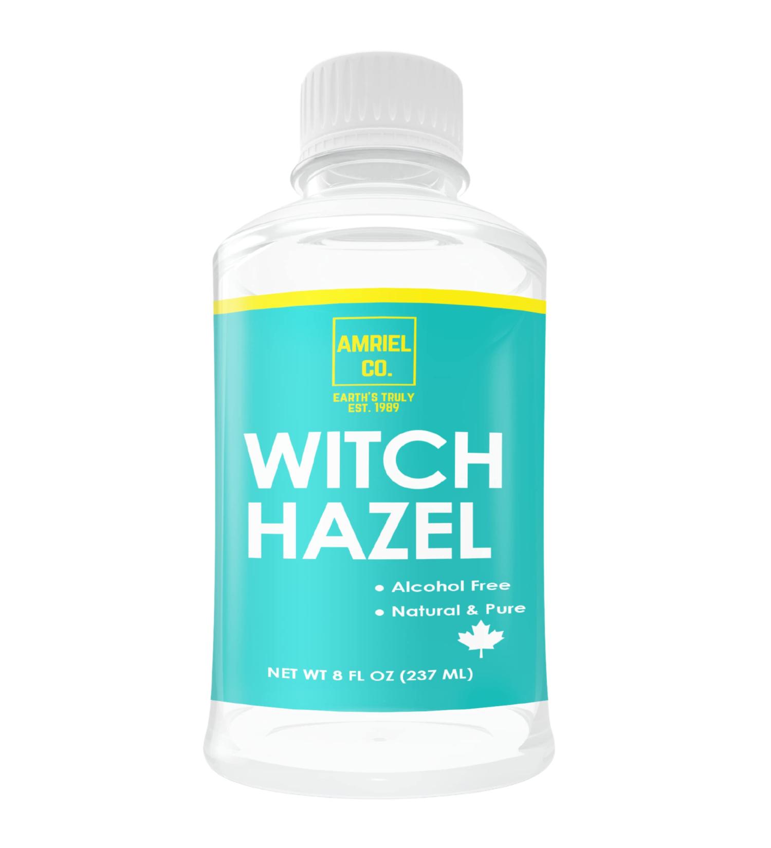 Witch Hazel (8oz) | Alcohol-Free Skin Toner Non-Toxic and Pure| Great Colorless & Odorless | Natural Astringent to Soothes Skin| Cleansing Agent Bottled in Canada| Multiple Uses| Amriel Co. - Buy Online on GoSupps.com