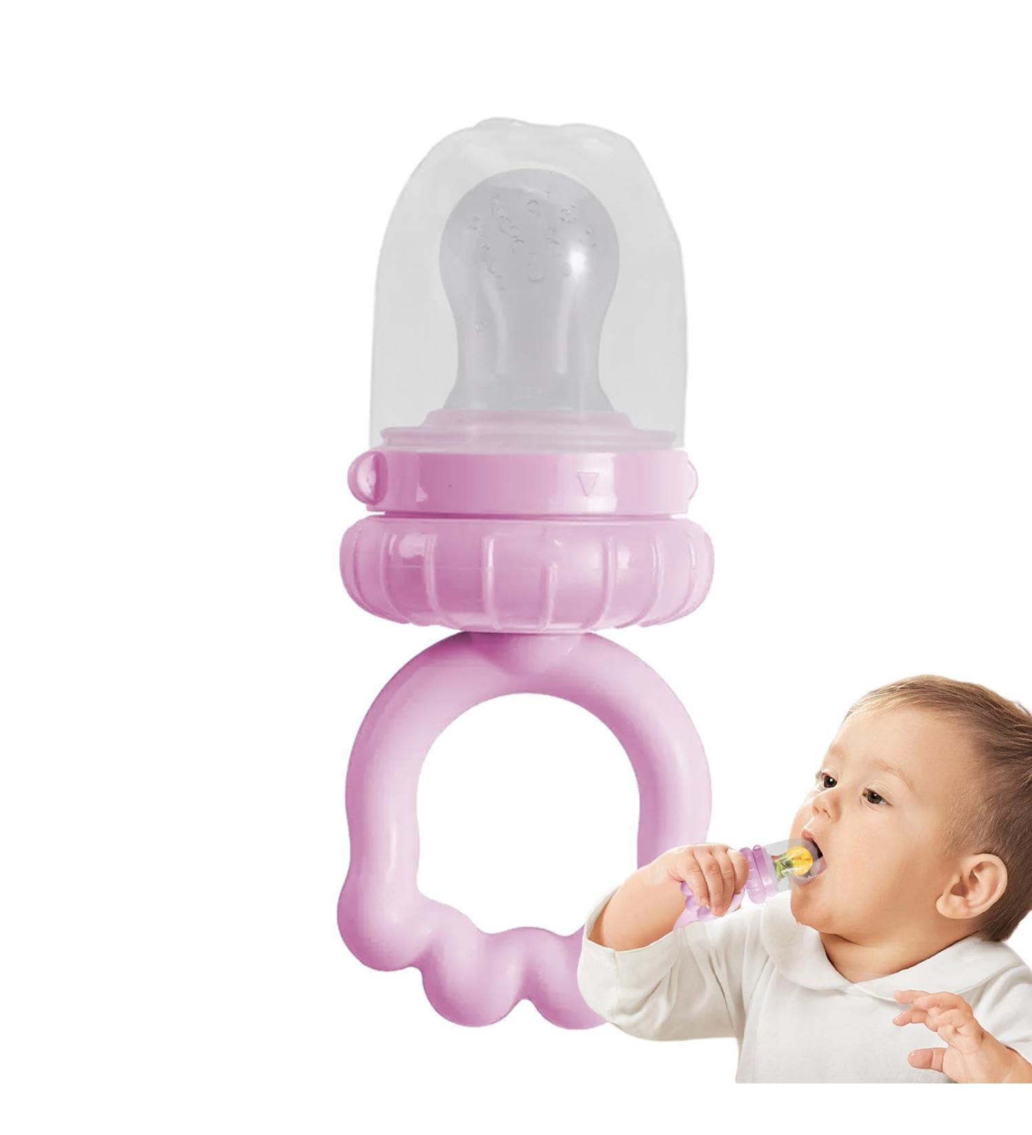 Universal Silicone Pacifier for Newborns - Fruit Feed Pacifier | Ideal Gift for Birthdays Children's Day Easter New Year & Christmas - Lila - Buy Online on GoSupps.com