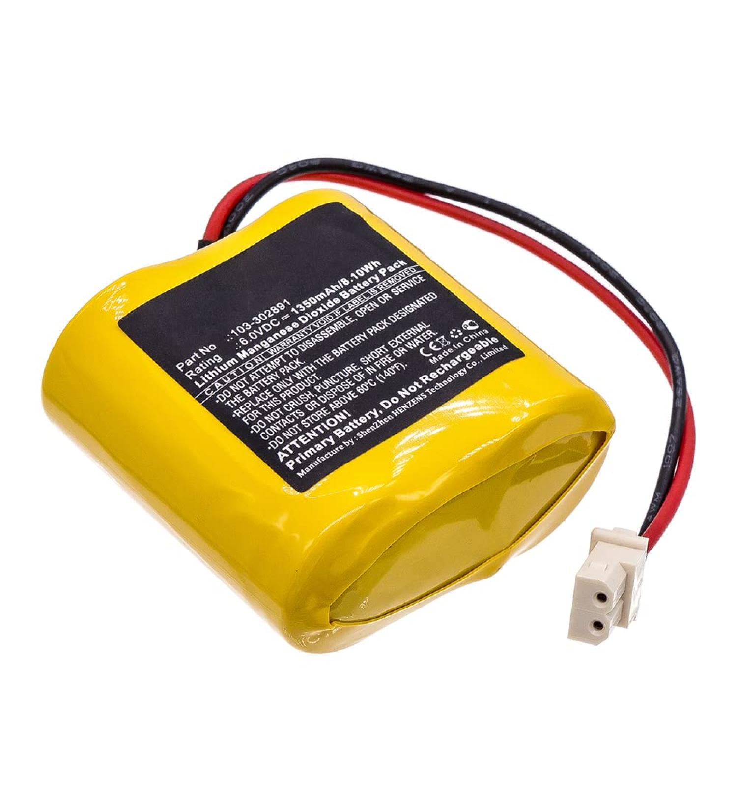 Synergy Digital Emergency Lighting Battery - Compatible with Visonic OSA363 6V 1350mAh Ultra High Capacity Replacement for Visonic 103-302891 - Buy Online on GoSupps.com
