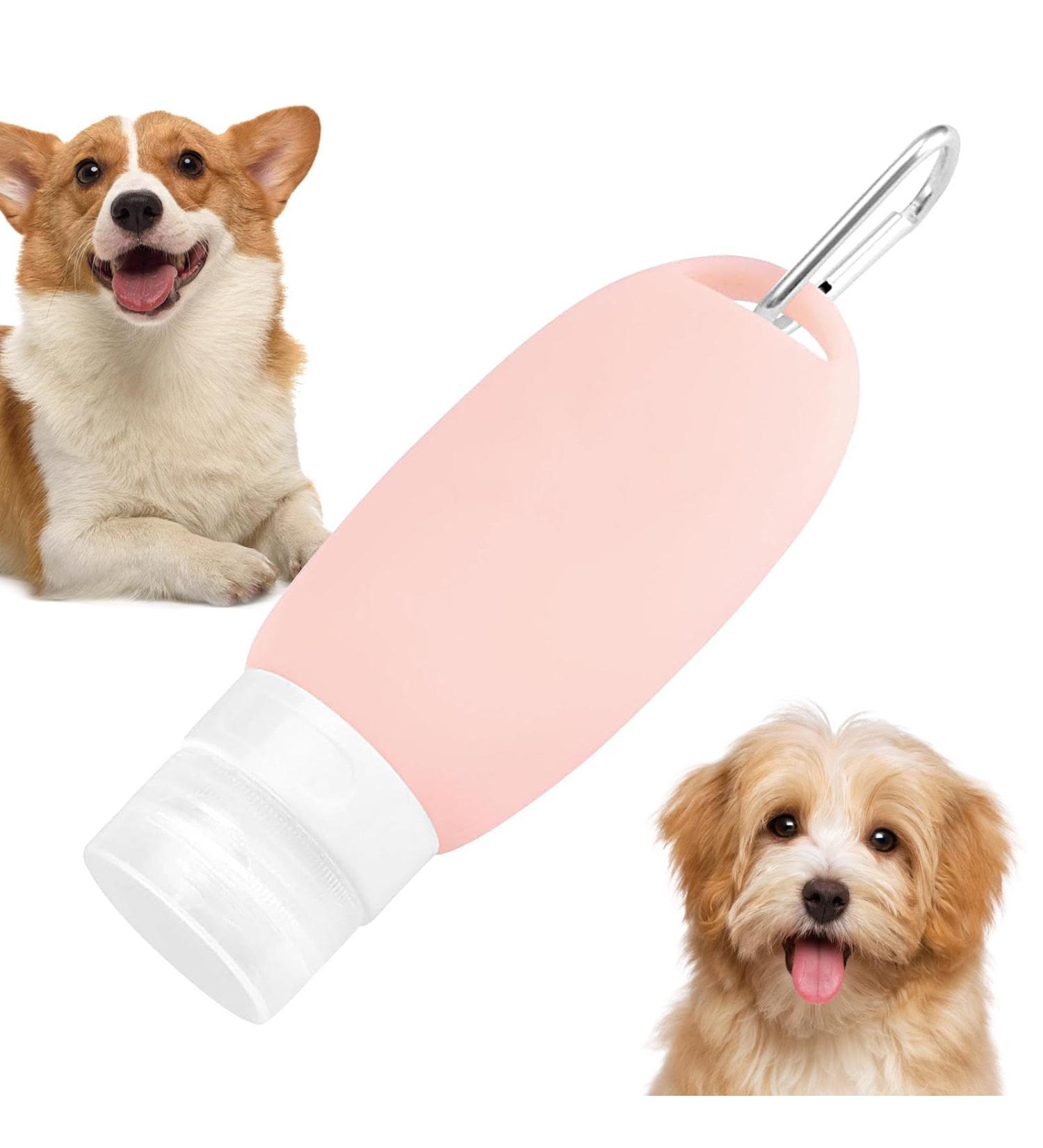 Nuyhadds 1 Set Travel Bottle - Silicone Fillable Tubes Travel Containers Set | 90ml Leak Proof Refillable Bottle with Carabiner Portable Outdoor Travel Toiletry Container for Dog Shampoo Lotion 1 Set (Pink) - Buy Online on GoSupps.com