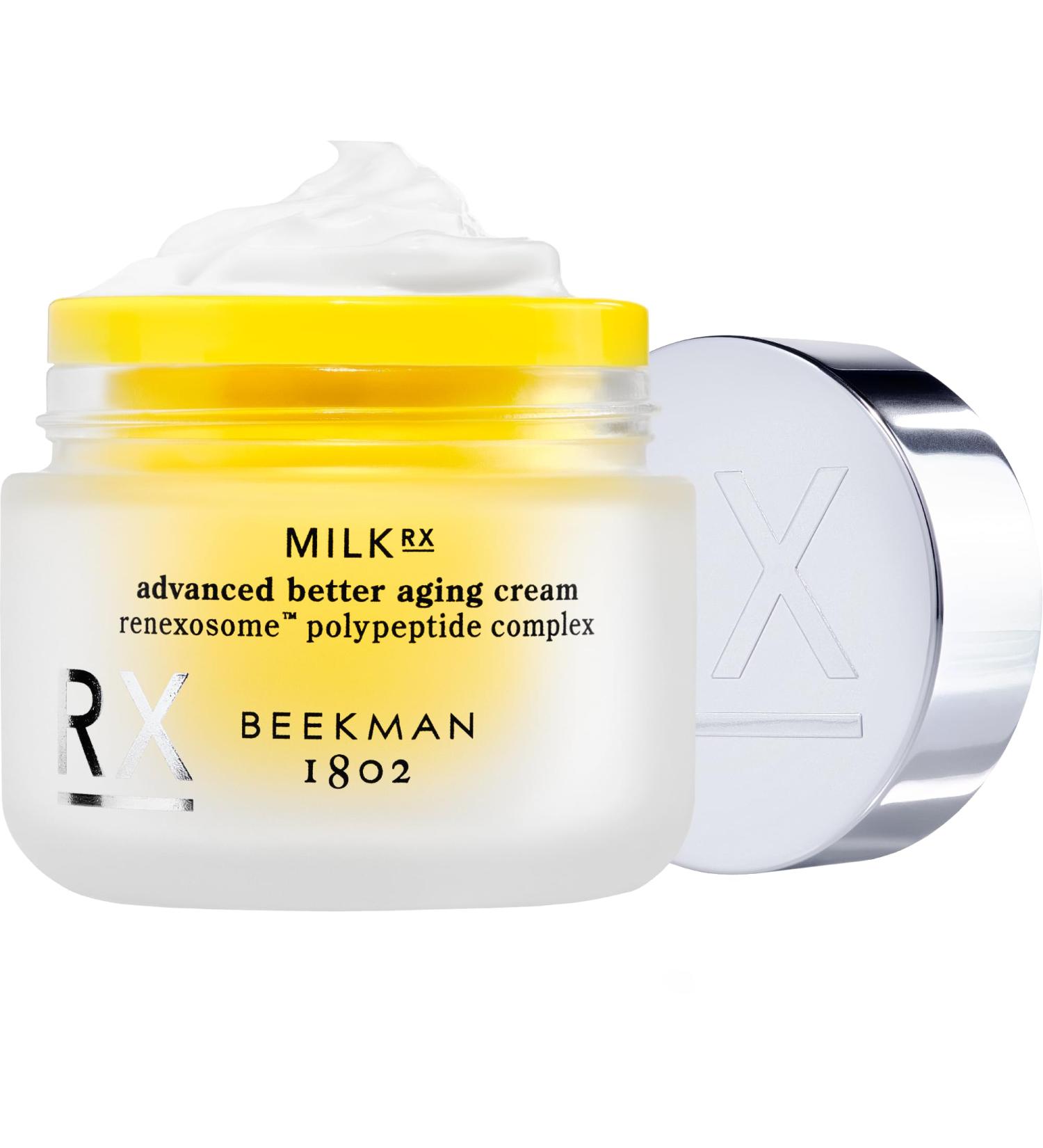 Beekman 1802 Milk RX Advanced Better Aging Face Cream - Goat Milk Protein Exosomes & Polypeptide Facial Moisturizer - Doctor Formulated for Collagen Boosting & Skin Firming - Fragrance Free Full Size - Buy Online on GoSupps.com