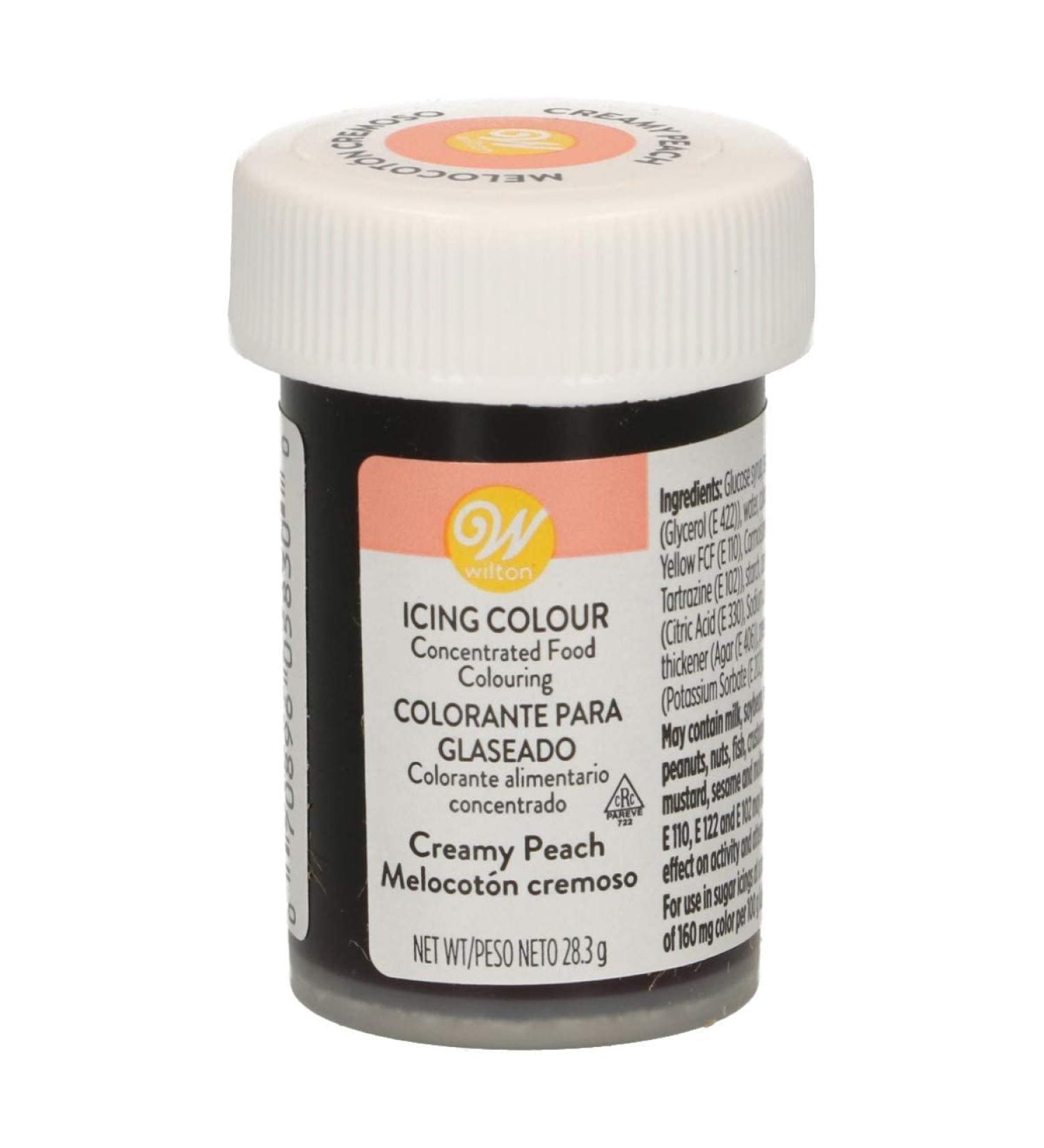 Wilton Creamy Peach Gel Icing Colour 28.3g - Vibrant and Smooth Formula - Buy Online on GoSupps.com