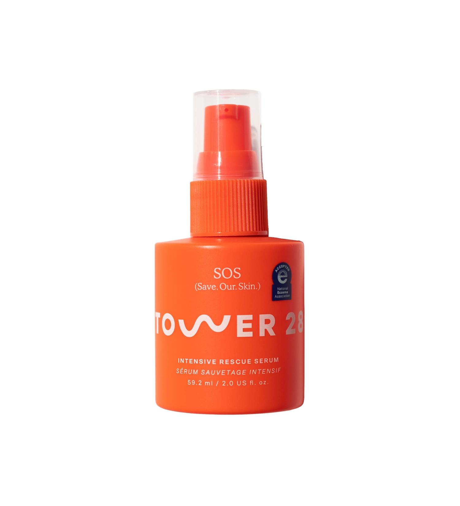 Tower 28 SOS Intensive Rescue Serum - Reduce Redness, Hypochlorous Acid for Sensitive Skin - 2 Fl Oz - Buy Online on GoSupps.com