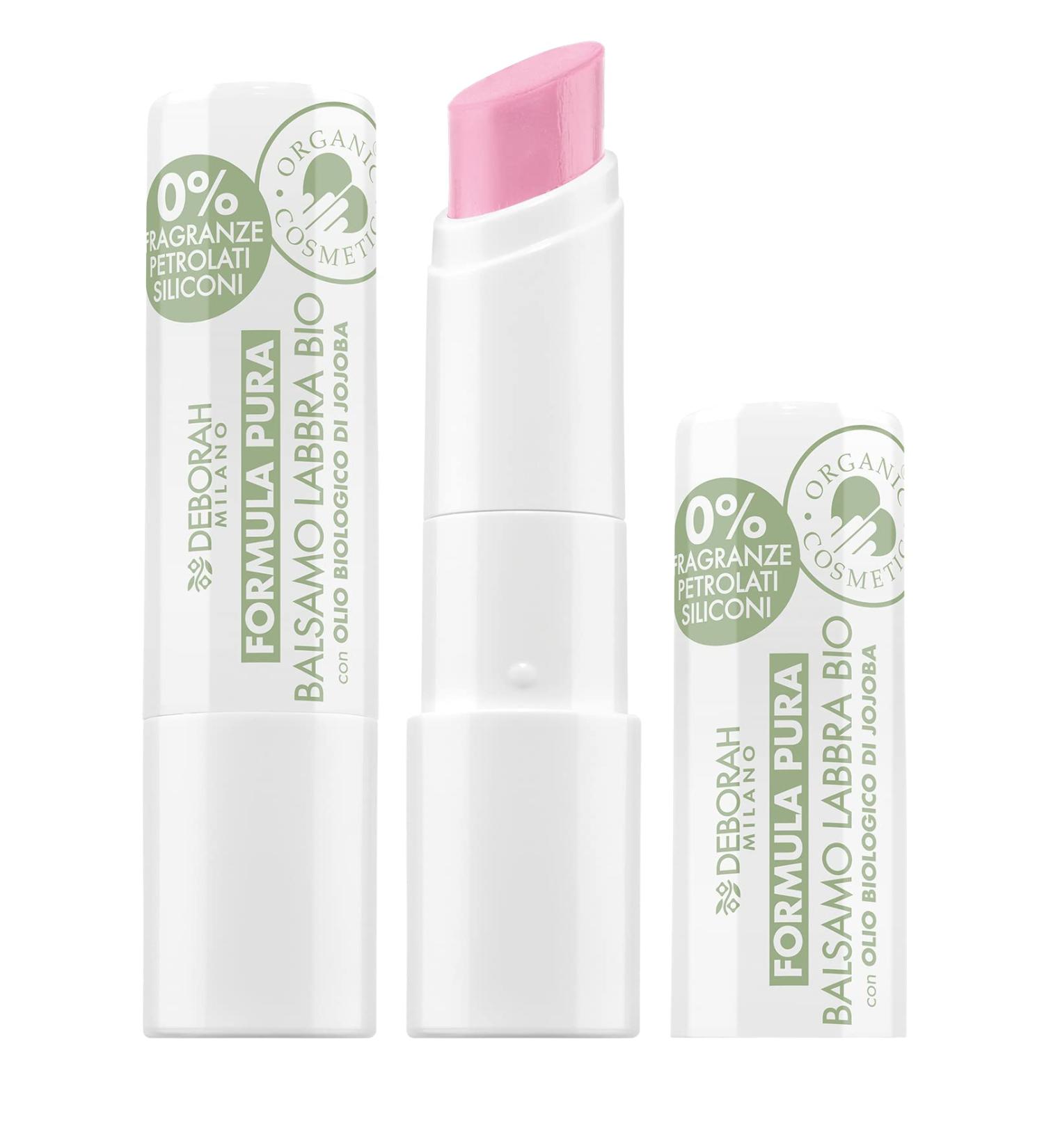  DEBORAH Deborah Milano - Organic Tinted Lip Balm Pure Formula - Light Rose No. 3 - SPF 10 cruelty-free vegan 100% natural origin - Buy Online on GoSupps.com