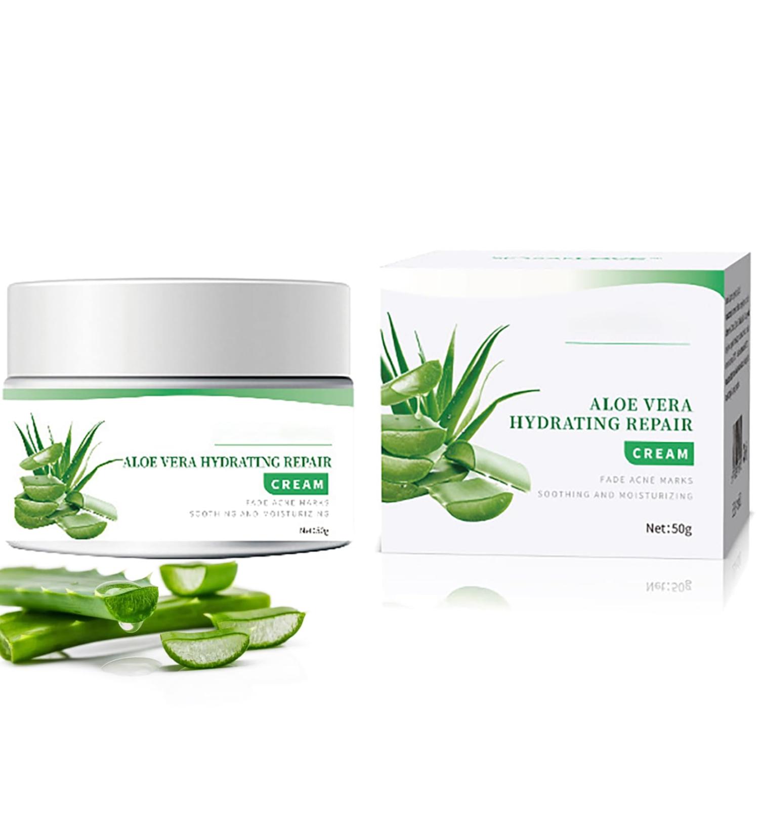 Aloe Vera Face Cream - Aloe Vera Face Cream for Dry Skin - Face Moisturizer for Women - Aloe Vera Cream Organic Gel Face Moisturizer - Reduce Acne Redness Clean Pore Dirt - Smooth Tender Elasticity - Buy Online on GoSupps.com
