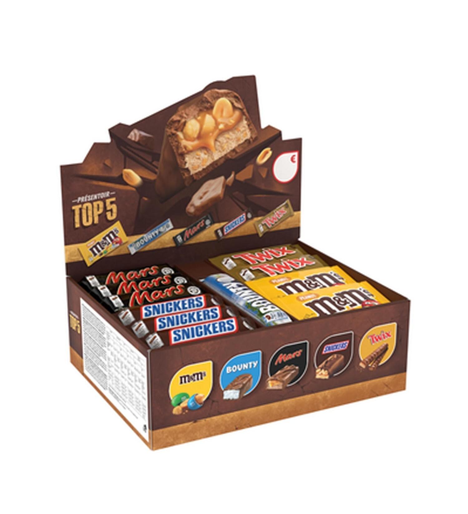 Snickers Display Top 5 of 53 Chocolate Bars & Confectionery