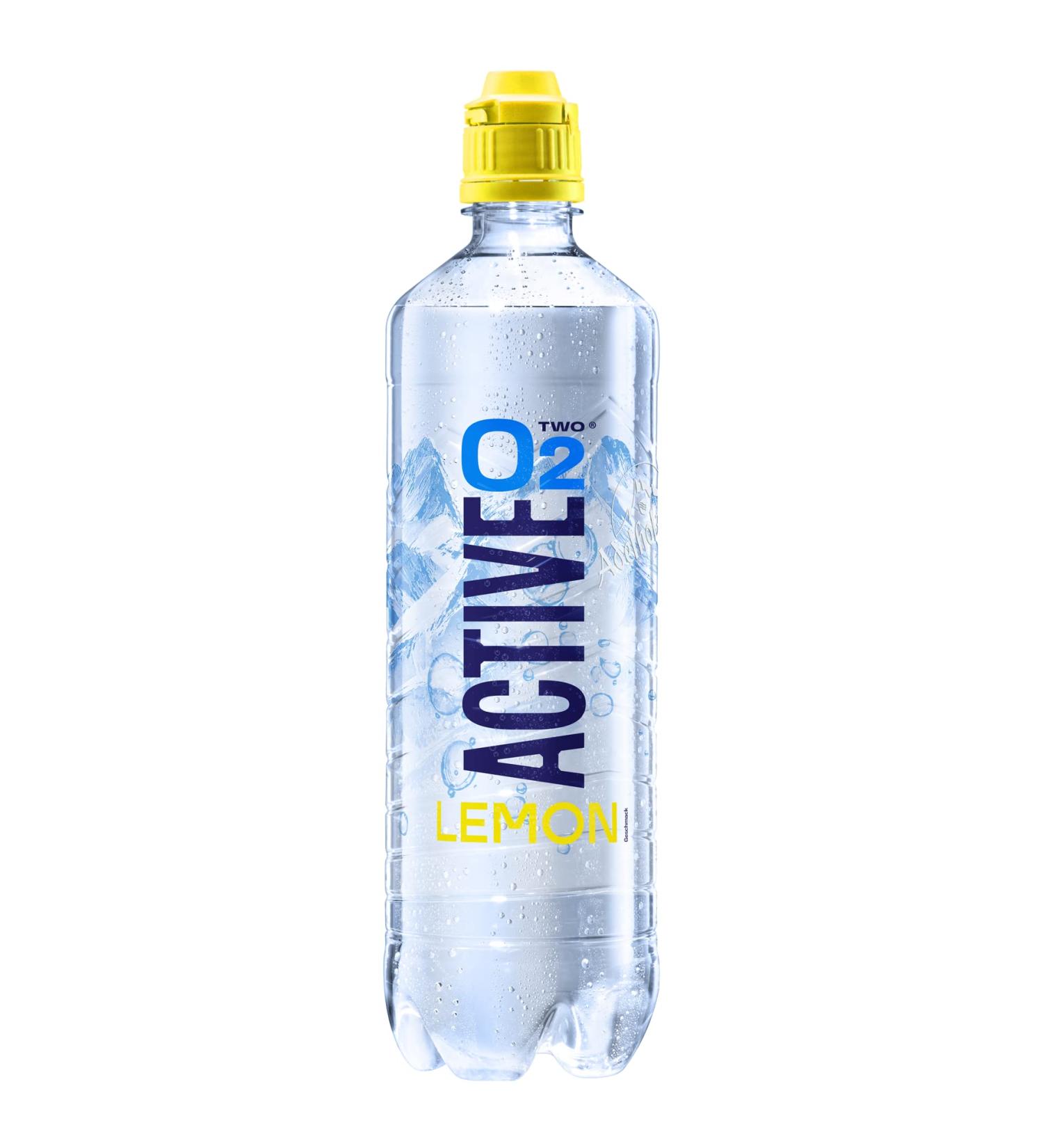 Active O2 Lemon Natural Mineral Water 8 x 750 ml
