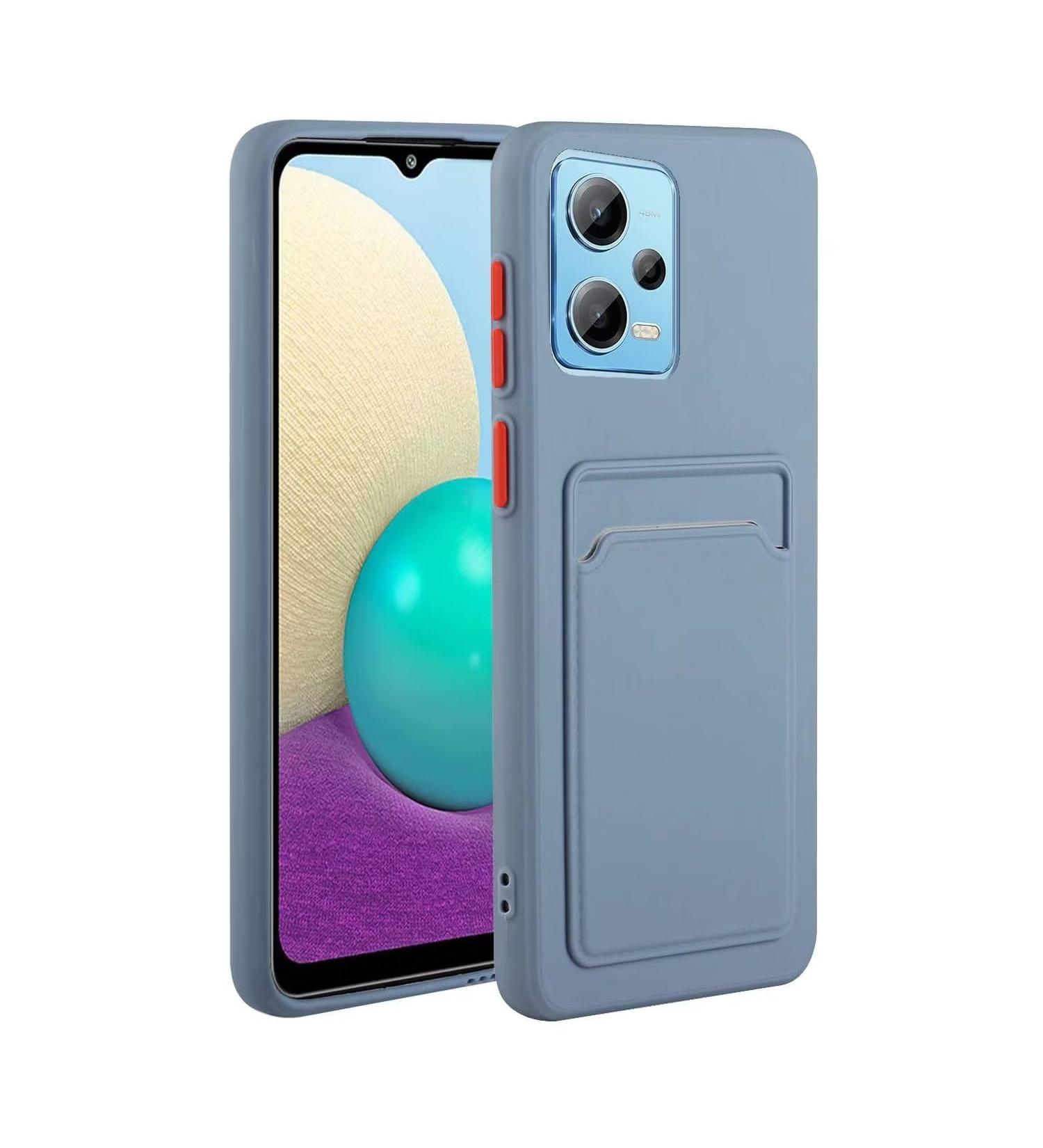 Buy Tivenfezk Nadoli Silicone Case for Xiaomi Redmi Note 12 5G Ultra Thin Shockproof Scratch-Resistant Wallet Cover with Credit Card Holder Gray - Buy Online on GoSupps.com