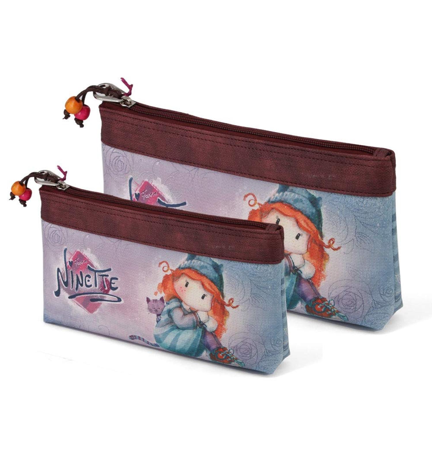 Forever Ninette Origin Set of Two Multicoloured Cosmetic Bags - Stylish & Functional | International Shipping Available - Buy Online on GoSupps.com