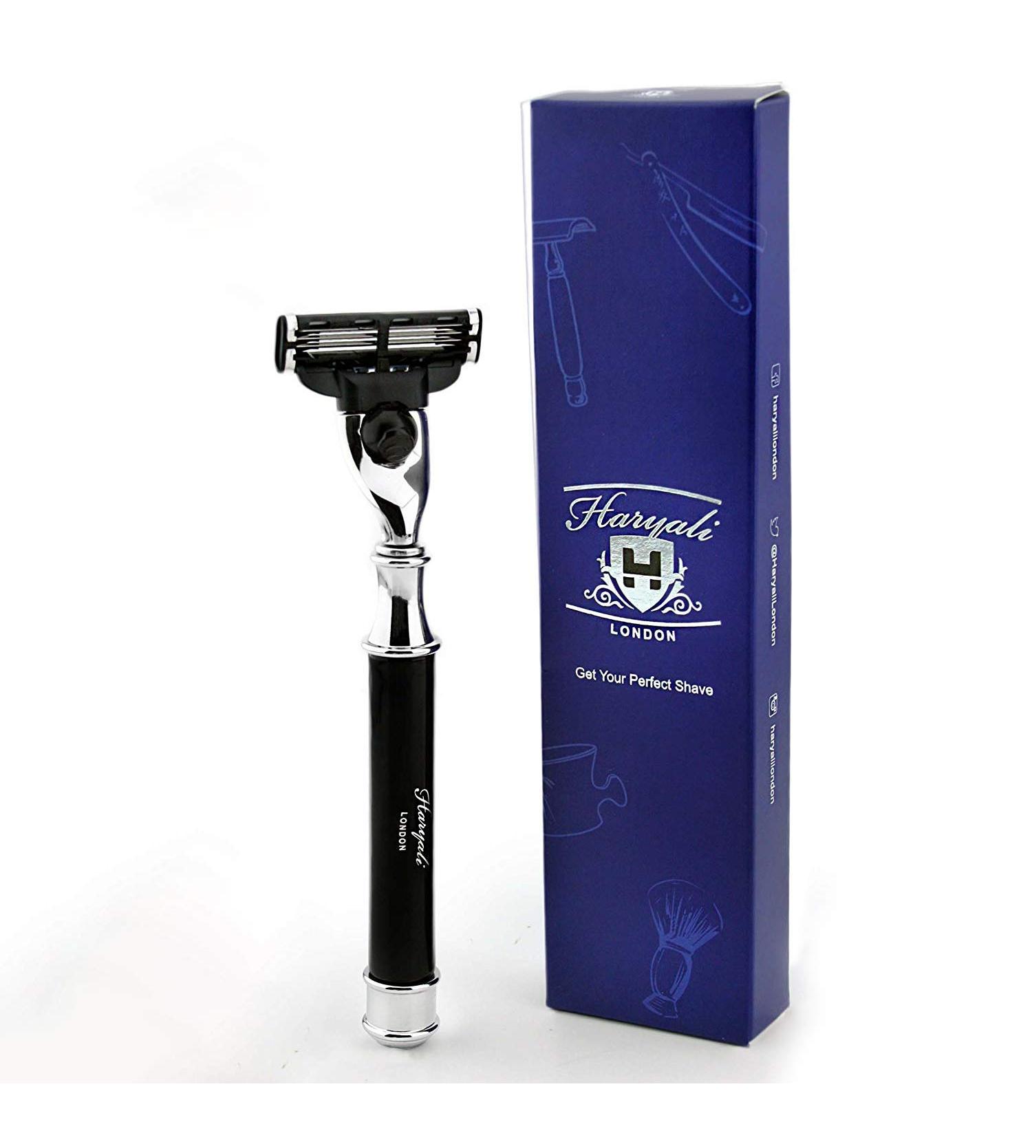 Premium Black Triangular Razor for Men - Classic Shaving Experience - Buy Online on GoSupps.com