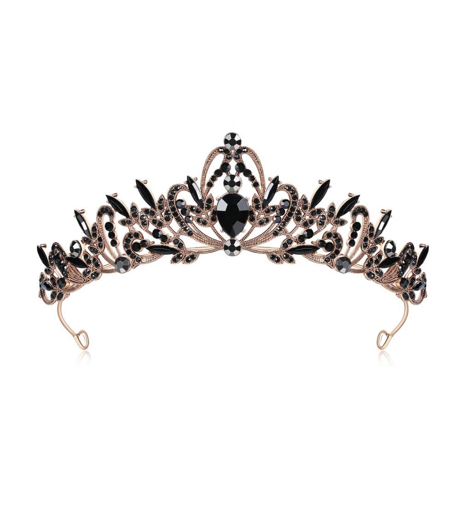 Royal Crystal Princess Tiara Headpiece - Rose Gold for Wedding, Prom & Birthday - Buy Online on GoSupps.com