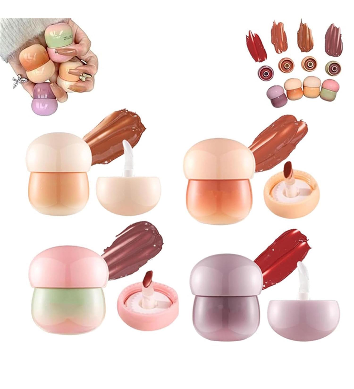 Blurred Pudding Pot Lips Waterproof Pudding Lipstick Velvet Smooth Lip Gloss for Nourished Non-Sticky Shiny Lip Balm Long-Lasting Glossy Color - Buy Online on GoSupps.com