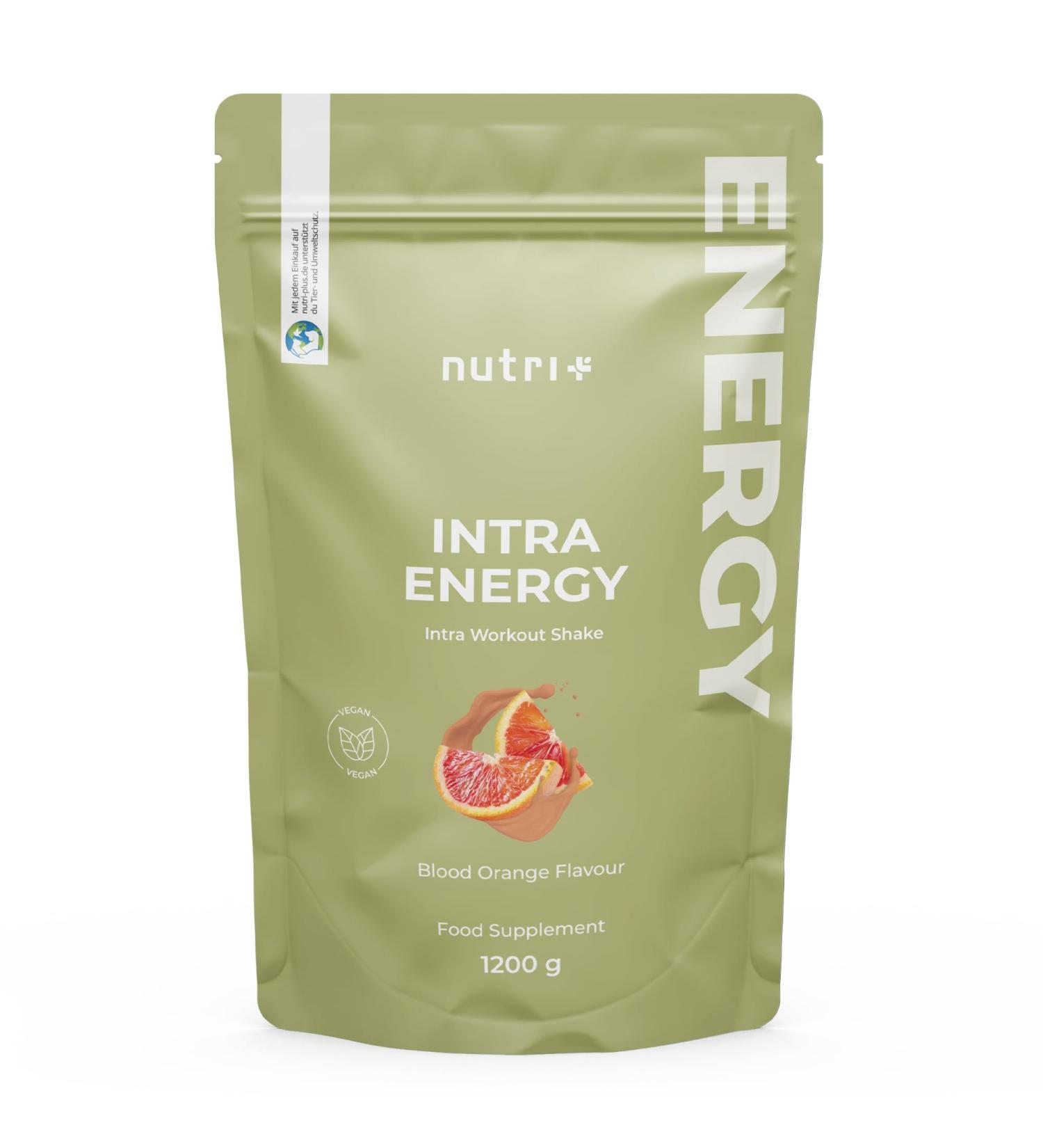 Intra Workout Vegan Drink - 1200g Blood Orange Booster with EAA BCAA Minerals & Amino Acids for Optimal Performance - Buy Online on GoSupps.com